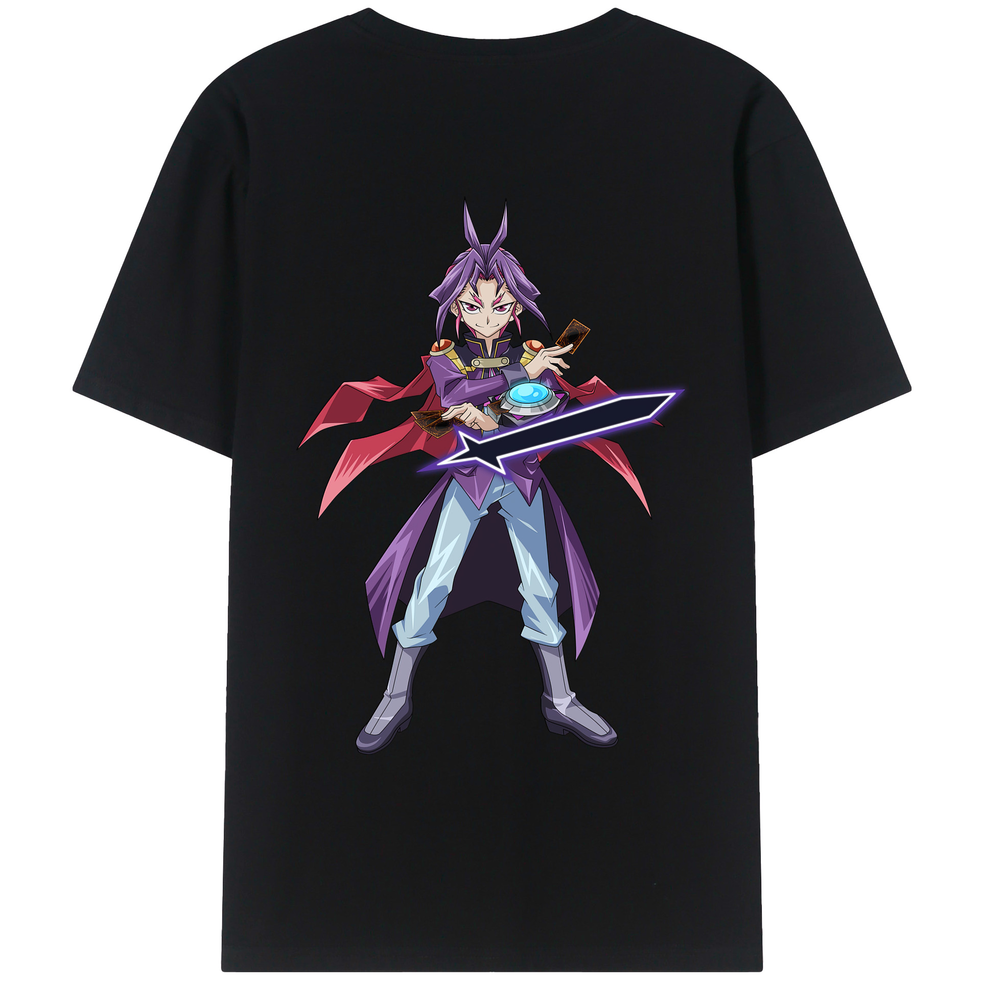 （画像用） 遊☆戯☆王 Yu-Gi-Oh! 綿100％ メンズ半袖Tシャツ（バックプリント） 通気性
