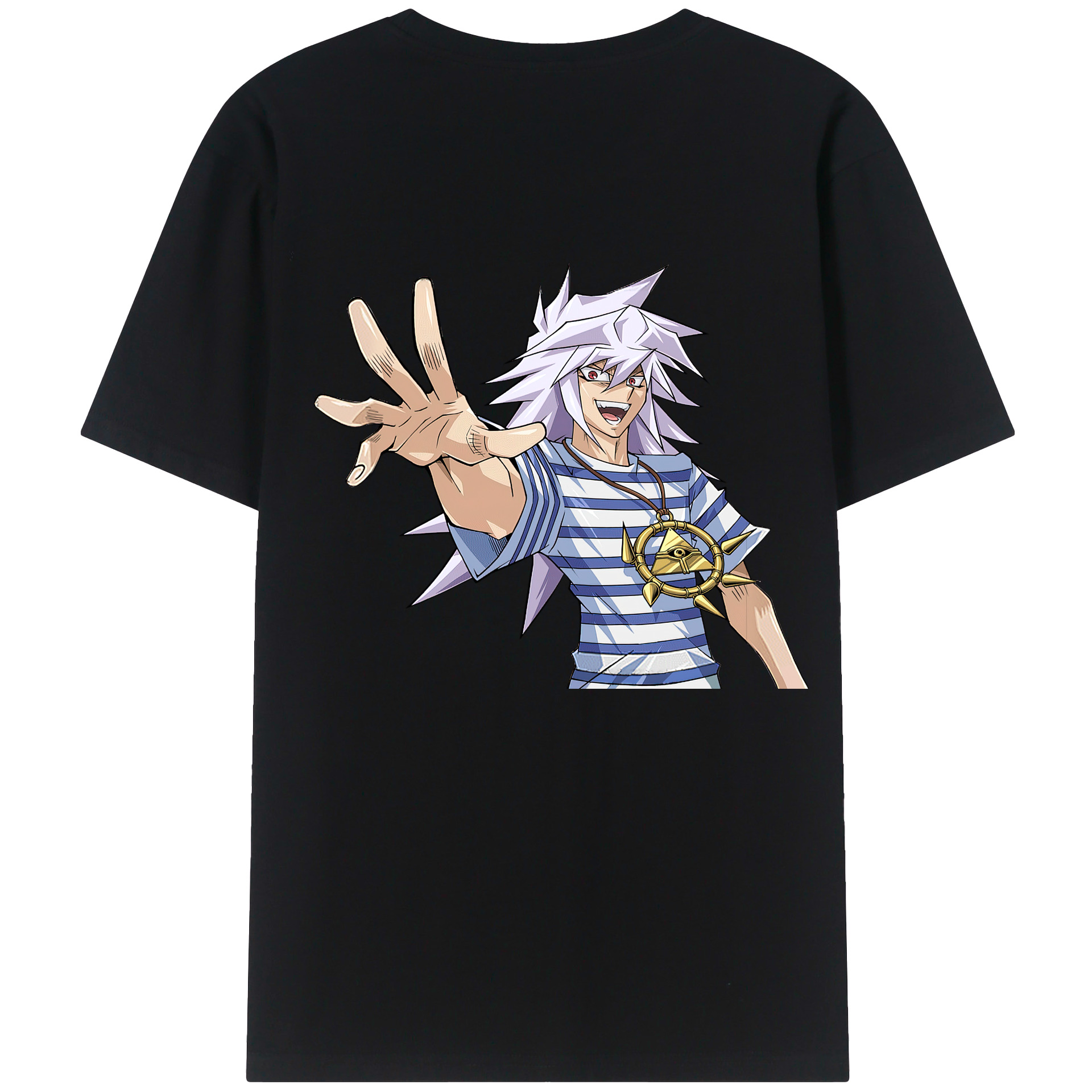 （画像用） 遊☆戯☆王 Yu-Gi-Oh! 綿100％ メンズ半袖Tシャツ（バックプリント） 通気性