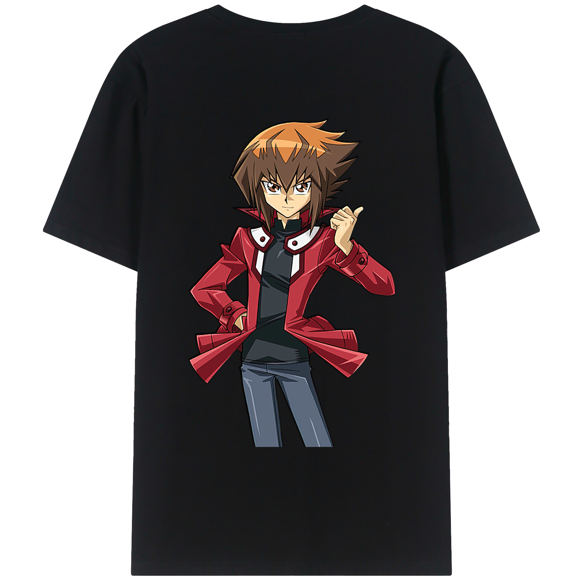 （画像用） 遊☆戯☆王 Yu-Gi-Oh! 綿100％ メンズ半袖Tシャツ（バックプリント） 通気性