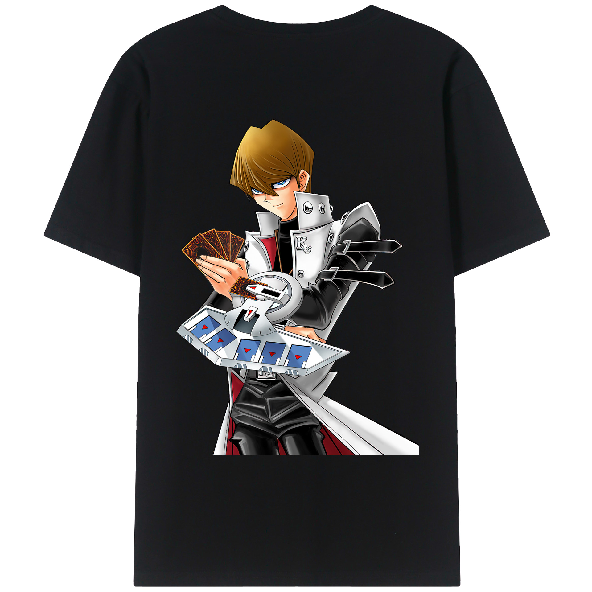 （画像用） 遊☆戯☆王 Yu-Gi-Oh! 綿100％ メンズ半袖Tシャツ（バックプリント） 通気性