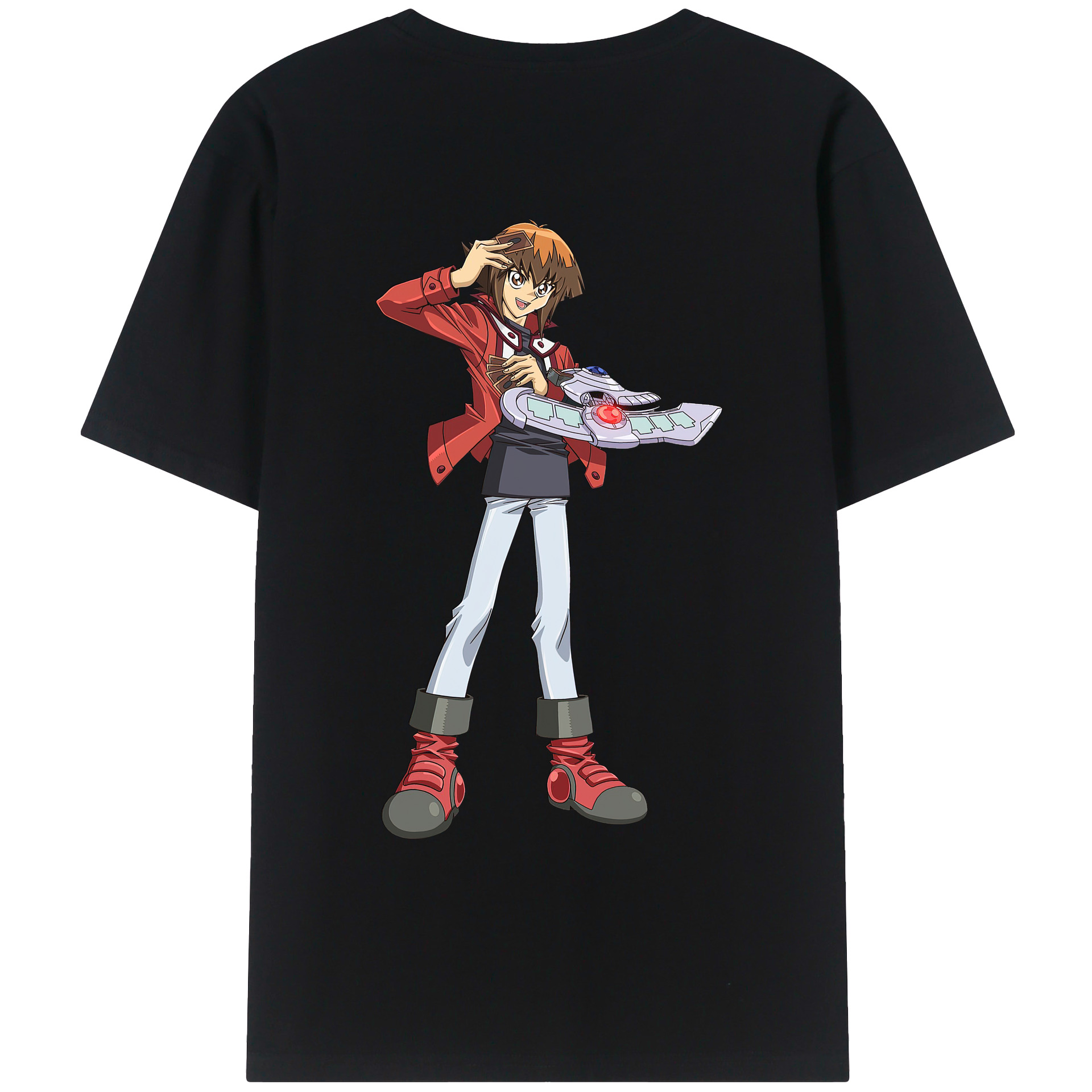 （画像用） 遊☆戯☆王 Yu-Gi-Oh! 綿100％ メンズ半袖Tシャツ（バックプリント） 通気性