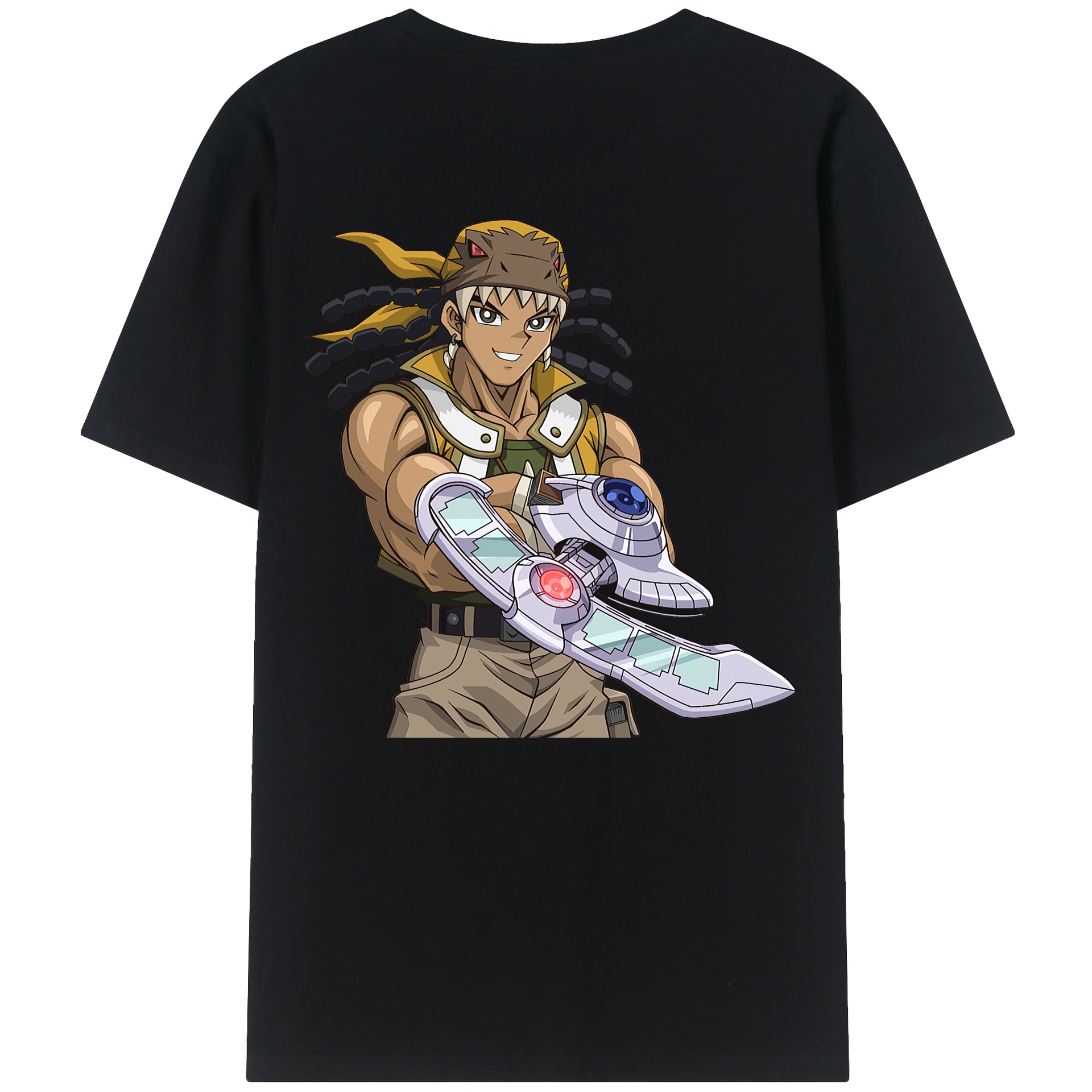 （画像用） 遊☆戯☆王 Yu-Gi-Oh! 綿100％ メンズ半袖Tシャツ（バックプリント） 通気性