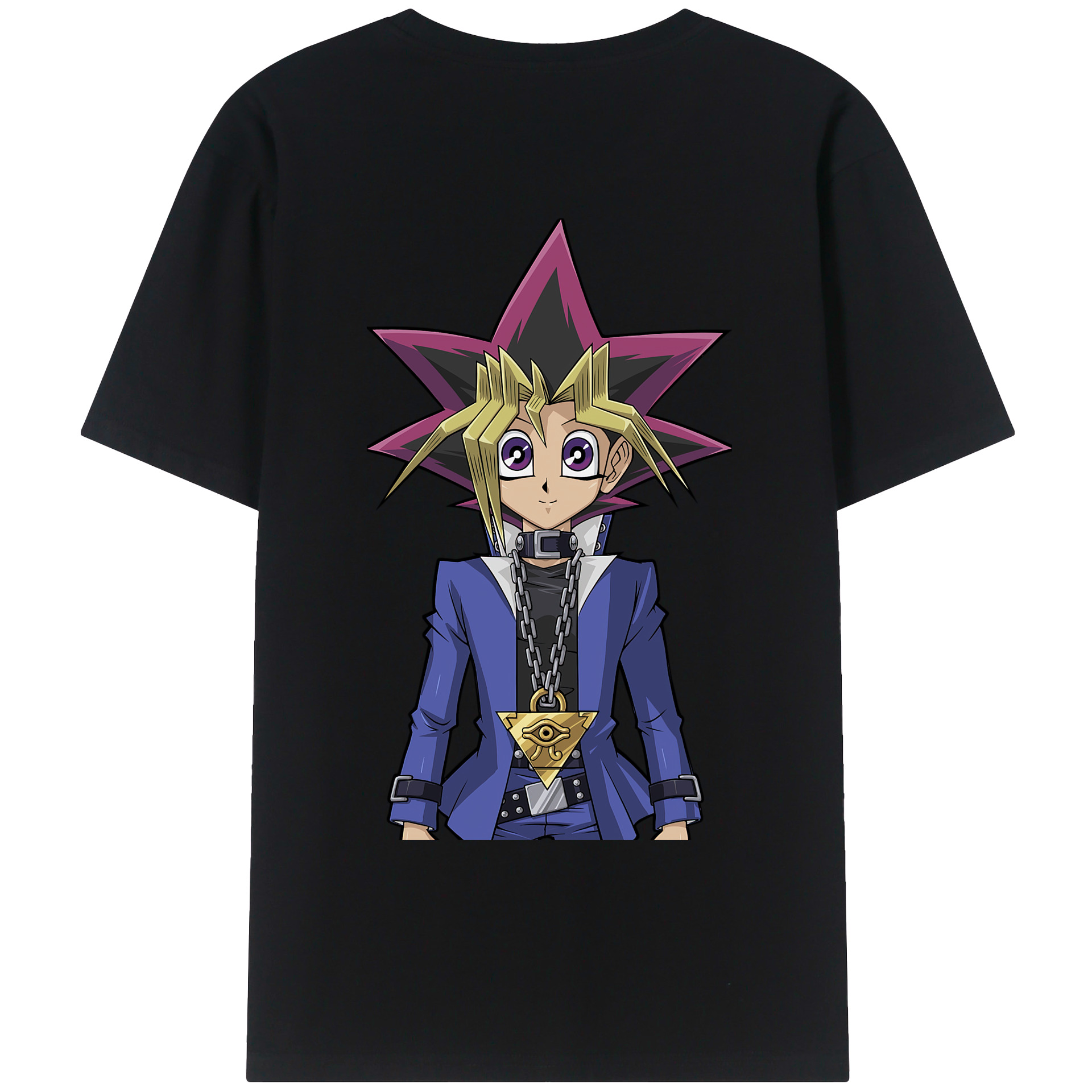 （画像用） 遊☆戯☆王 Yu-Gi-Oh! 綿100％ メンズ半袖Tシャツ（バックプリント） 通気性
