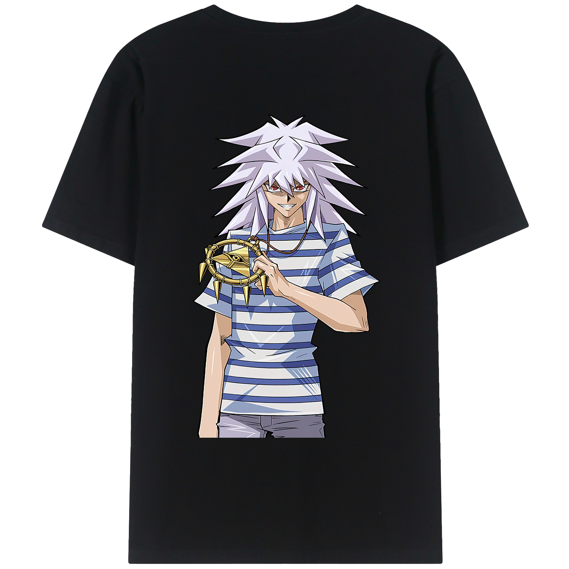 （画像用） 遊☆戯☆王 Yu-Gi-Oh! 綿100％ メンズ半袖Tシャツ（バックプリント） 通気性