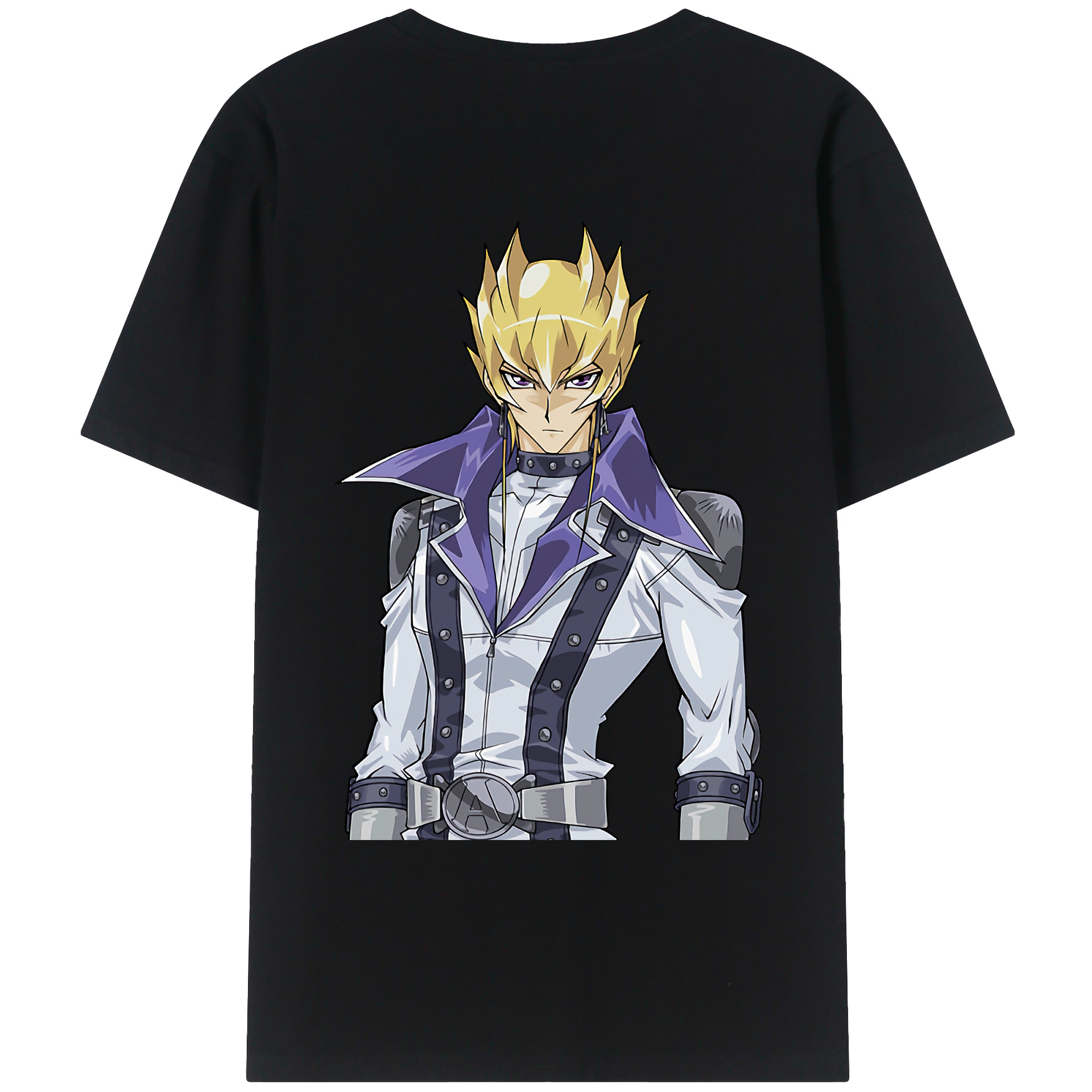 （画像用） 遊☆戯☆王 Yu-Gi-Oh! 綿100％ メンズ半袖Tシャツ（バックプリント） 通気性