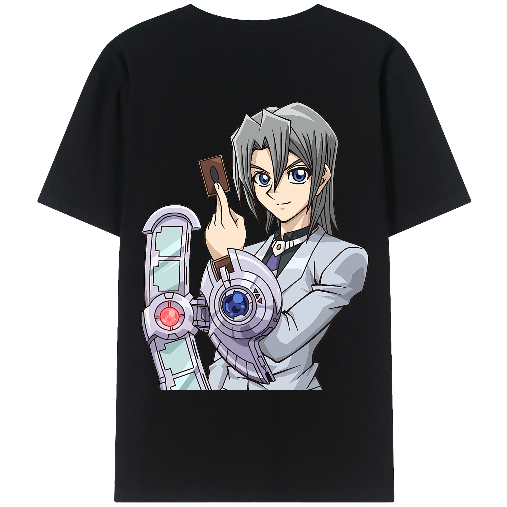 （画像用） 遊☆戯☆王 Yu-Gi-Oh! 綿100％ メンズ半袖Tシャツ（バックプリント） 通気性