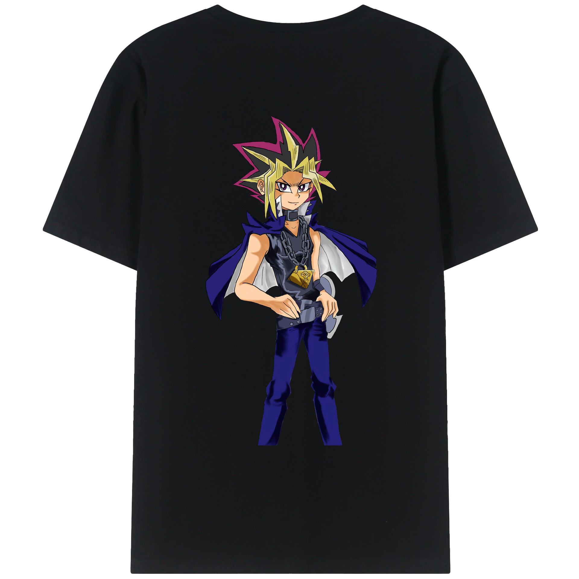 （画像用） 遊☆戯☆王 Yu-Gi-Oh! 綿100％ メンズ半袖Tシャツ（バックプリント） 通気性