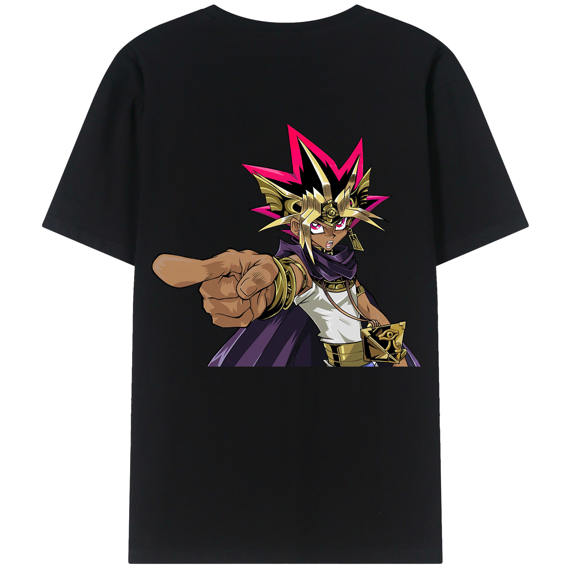 （画像用） 遊☆戯☆王 Yu-Gi-Oh! 綿100％ メンズ半袖Tシャツ（バックプリント） 通気性