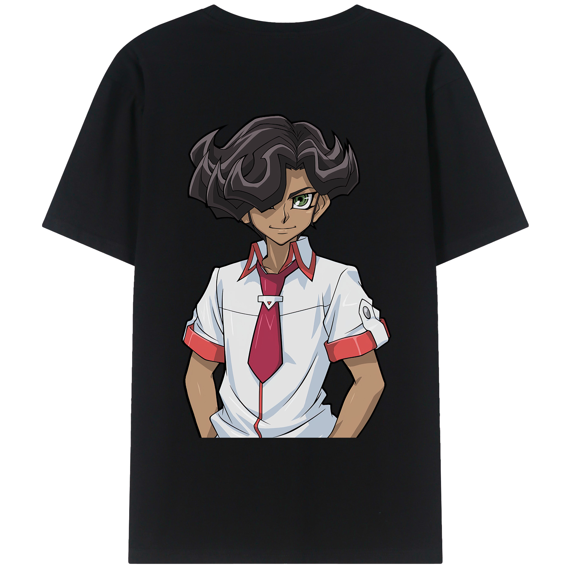 （画像用） 遊☆戯☆王 Yu-Gi-Oh! 綿100％ メンズ半袖Tシャツ（バックプリント） 通気性
