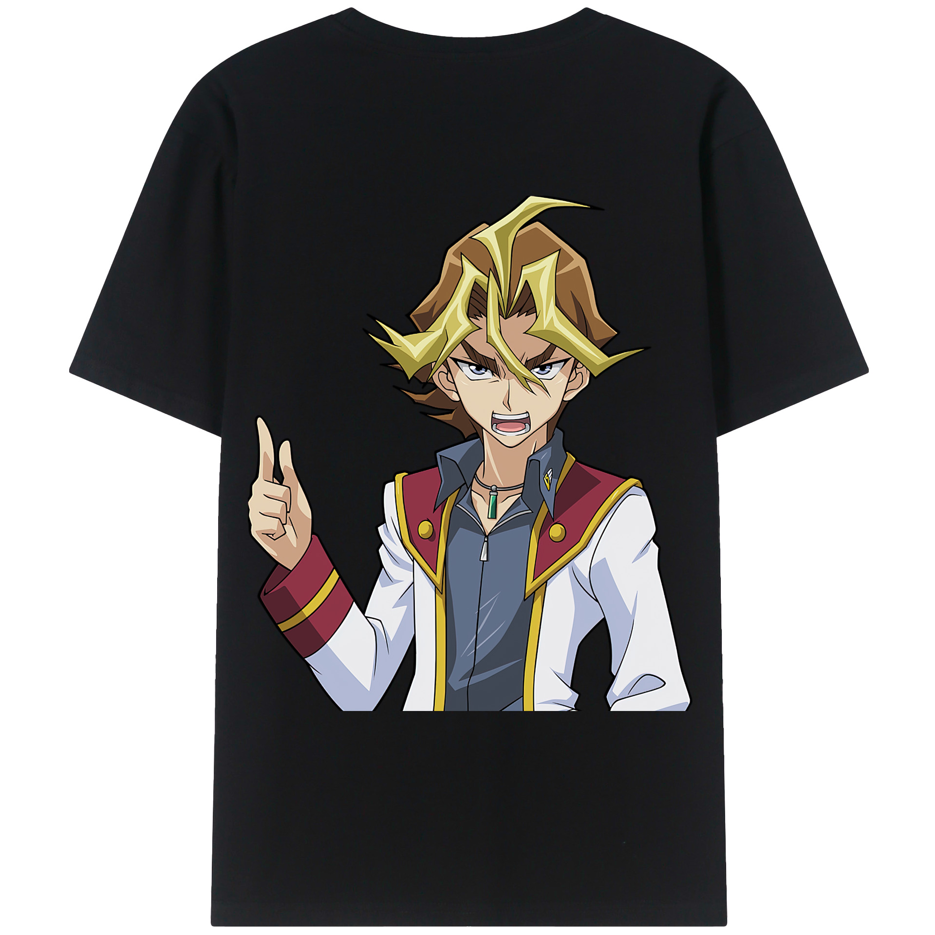 （画像用） 遊☆戯☆王 Yu-Gi-Oh! 綿100％ メンズ半袖Tシャツ（バックプリント） 通気性