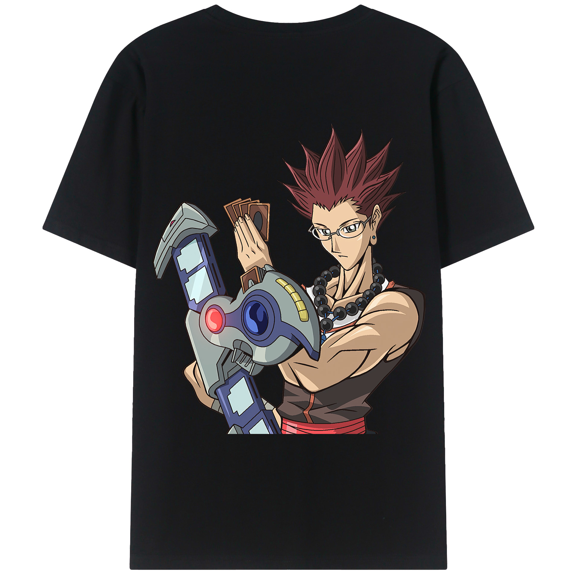 （画像用） 遊☆戯☆王 Yu-Gi-Oh! 綿100％ メンズ半袖Tシャツ（バックプリント） 通気性