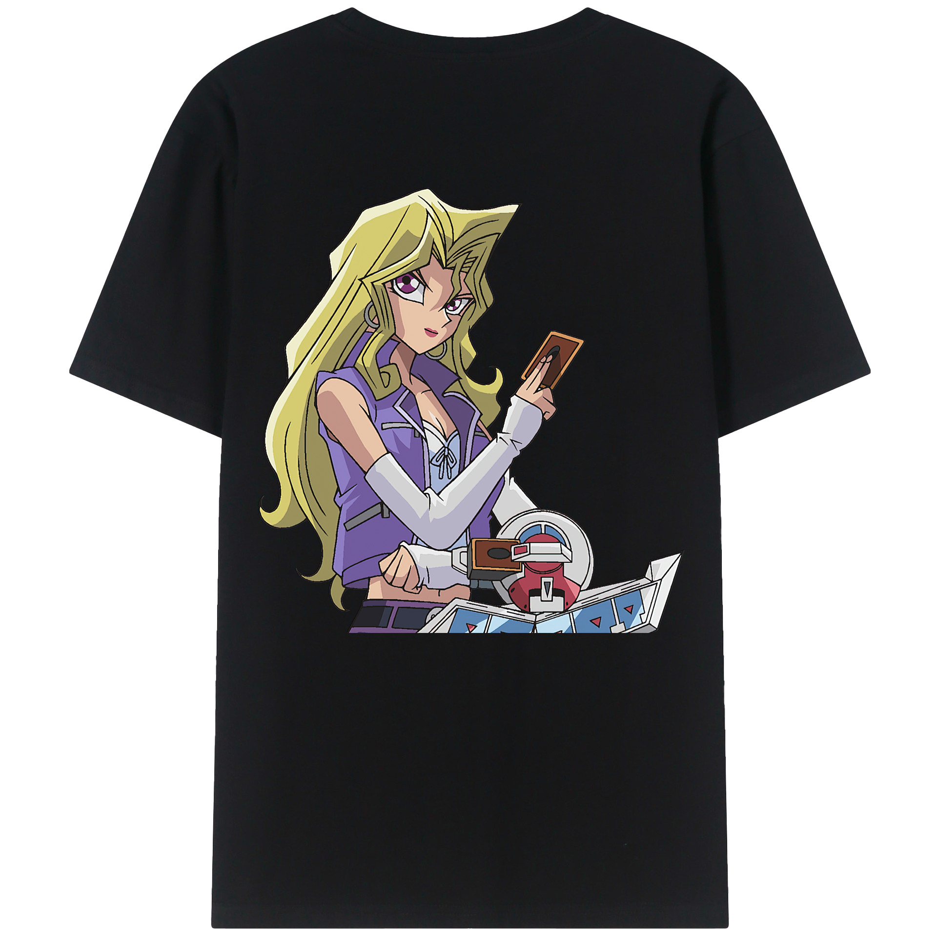 （画像用） 遊☆戯☆王 Yu-Gi-Oh! 綿100％ メンズ半袖Tシャツ（バックプリント） 通気性