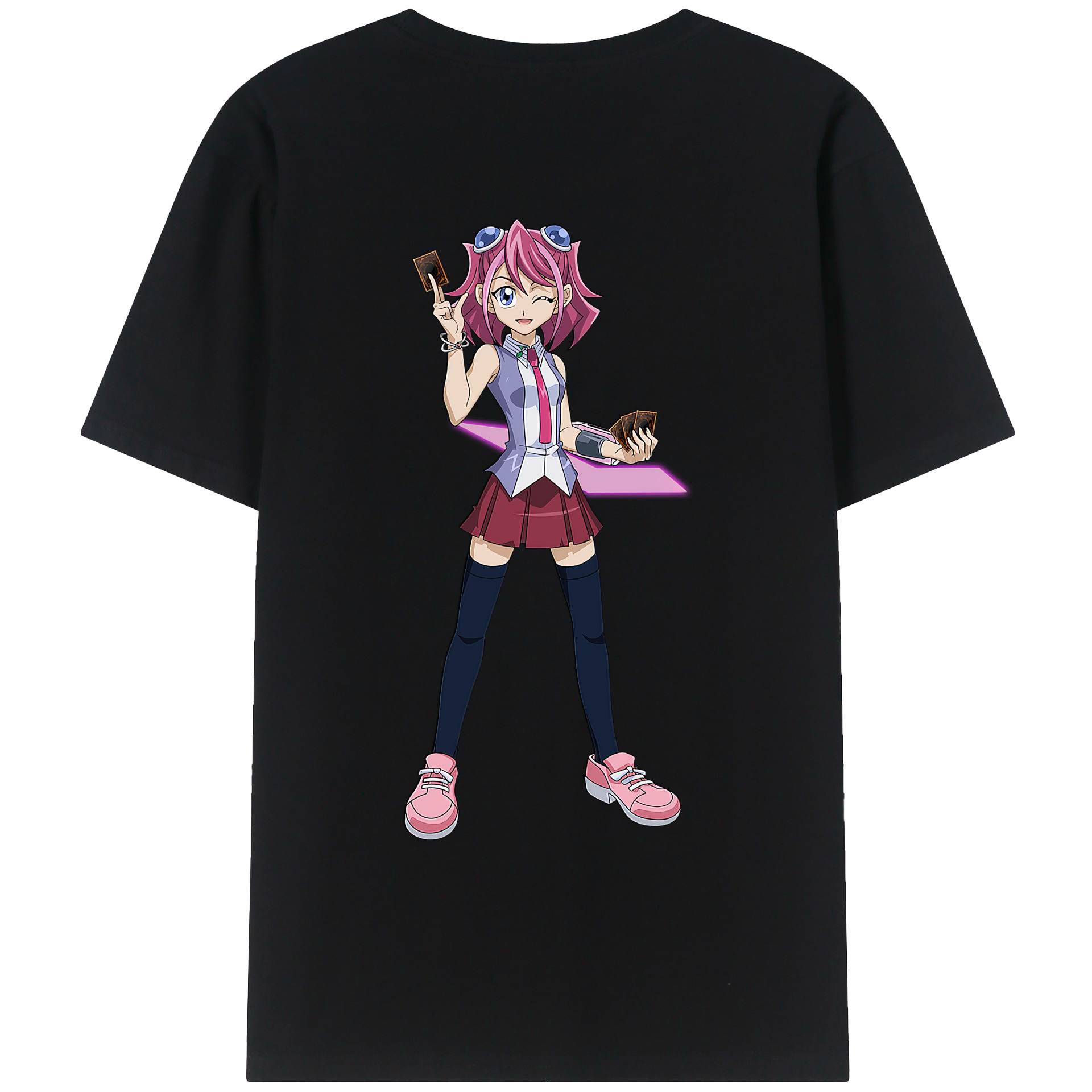 （画像用） 遊☆戯☆王 Yu-Gi-Oh! 綿100％ メンズ半袖Tシャツ（バックプリント） 通気性