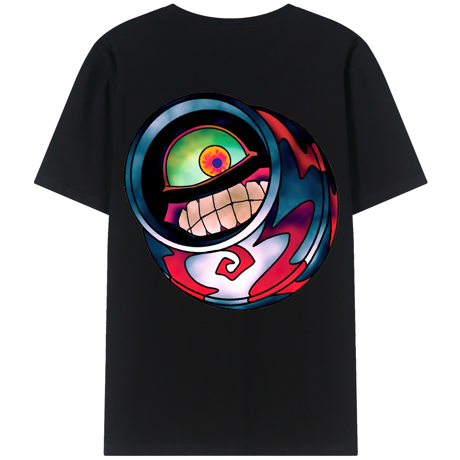 （画像用） 遊☆戯☆王 Yu-Gi-Oh! 綿100％ メンズ半袖Tシャツ（バックプリント） 通気性