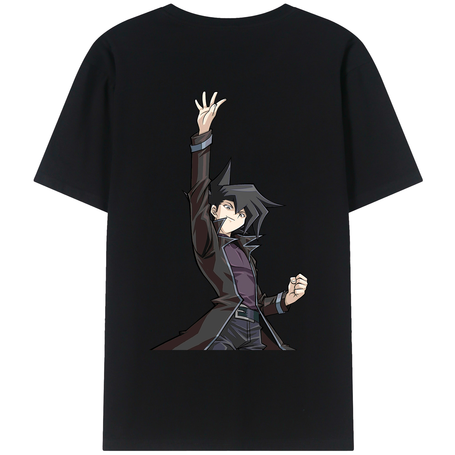 （画像用） 遊☆戯☆王 Yu-Gi-Oh! 綿100％ メンズ半袖Tシャツ（バックプリント） 通気性