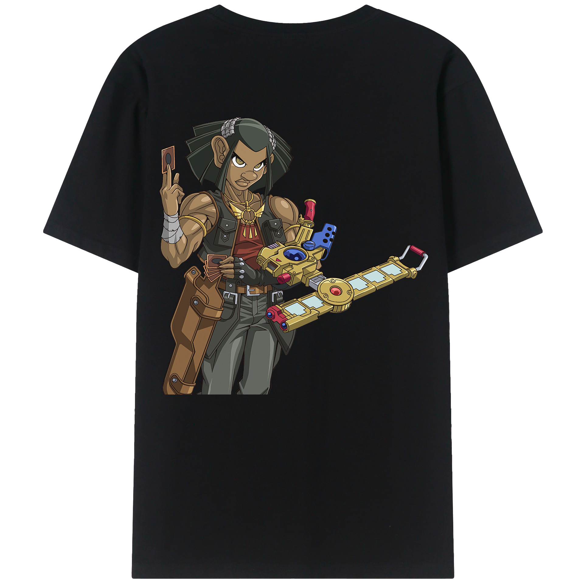 （画像用） 遊☆戯☆王 Yu-Gi-Oh! 綿100％ メンズ半袖Tシャツ（バックプリント） 通気性
