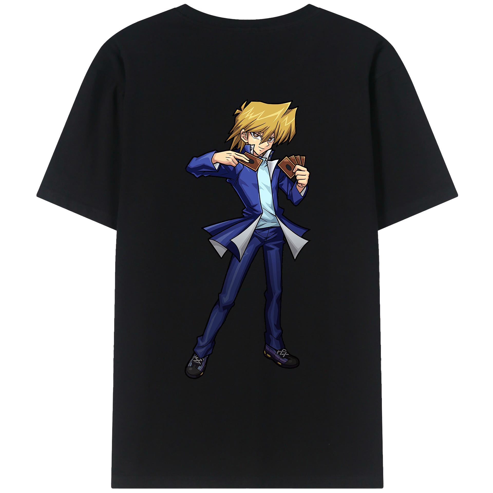 （画像用） 遊☆戯☆王 Yu-Gi-Oh! 綿100％ メンズ半袖Tシャツ（バックプリント） 通気性