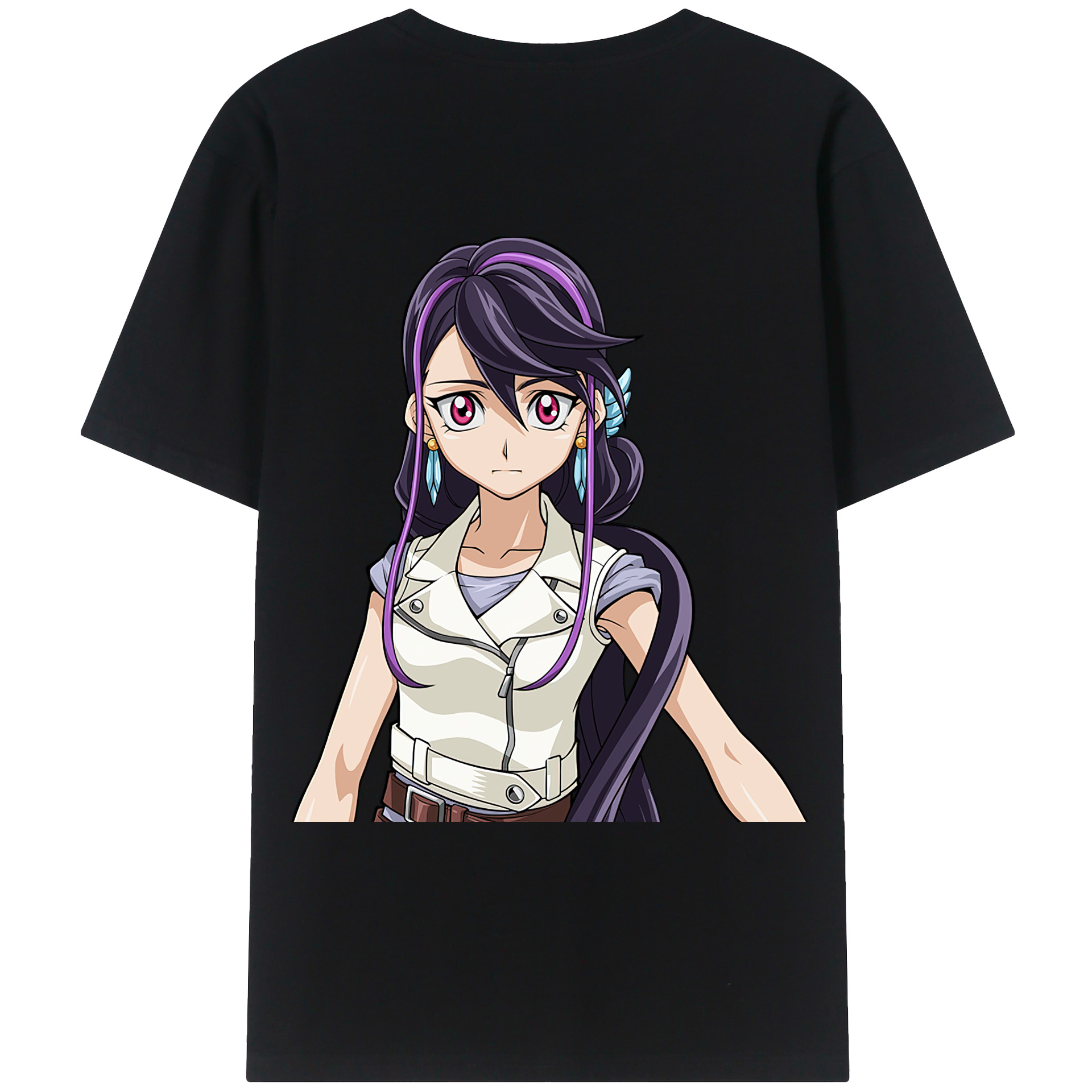 （画像用） 遊☆戯☆王 Yu-Gi-Oh! 綿100％ メンズ半袖Tシャツ（バックプリント） 通気性