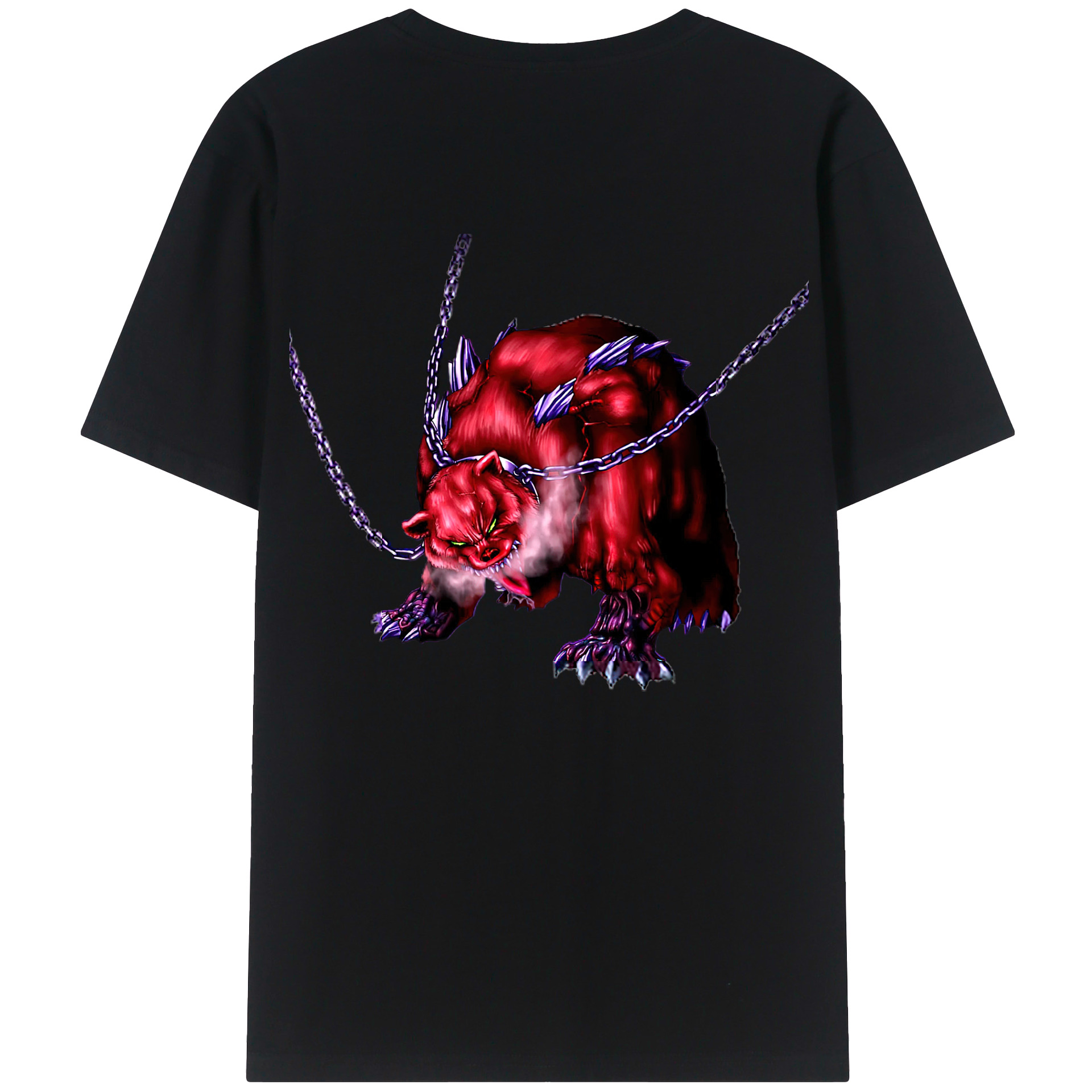 （画像用） 遊☆戯☆王 Yu-Gi-Oh! 綿100％ メンズ半袖Tシャツ（バックプリント） 通気性