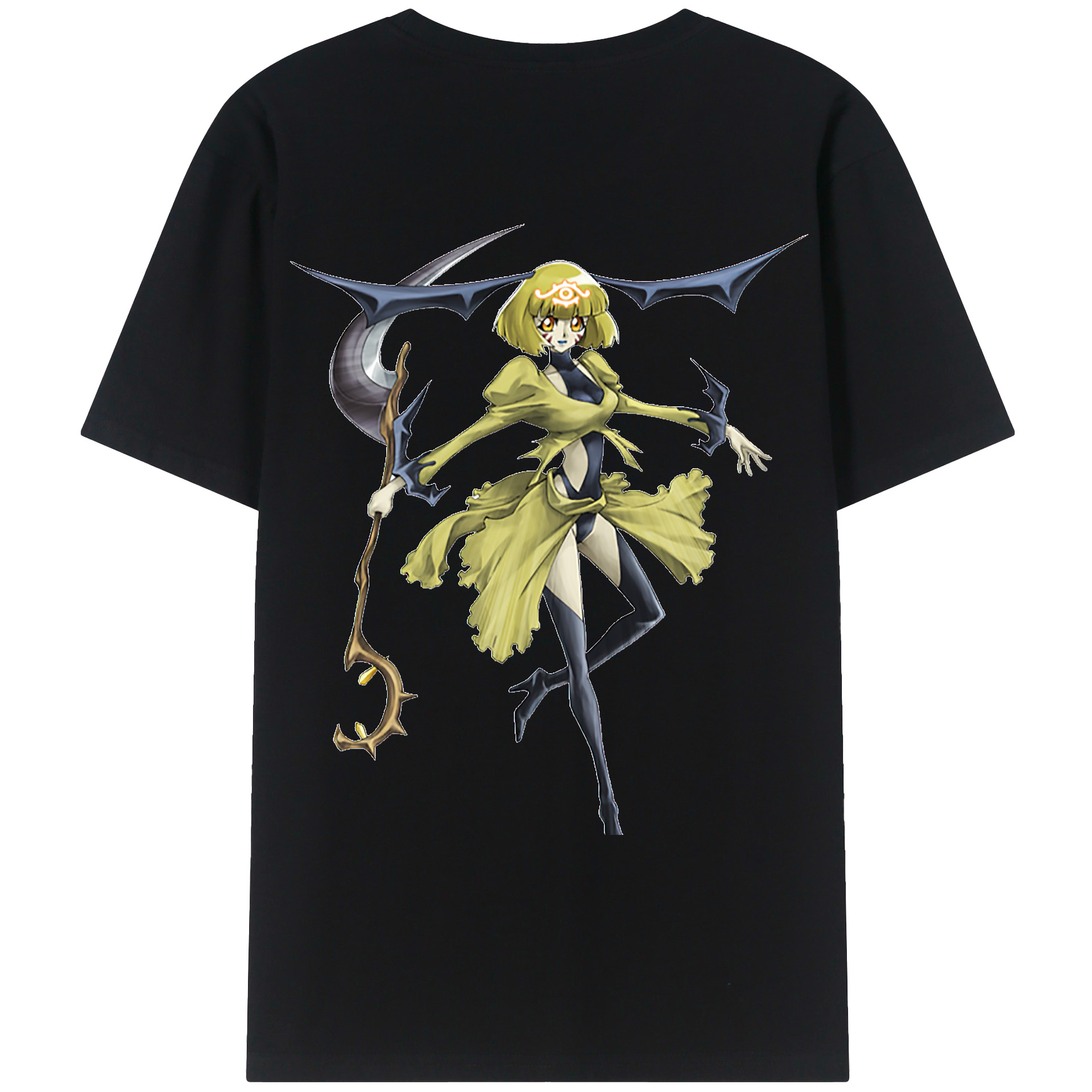 （画像用） 遊☆戯☆王 Yu-Gi-Oh! 綿100％ メンズ半袖Tシャツ（バックプリント） 通気性