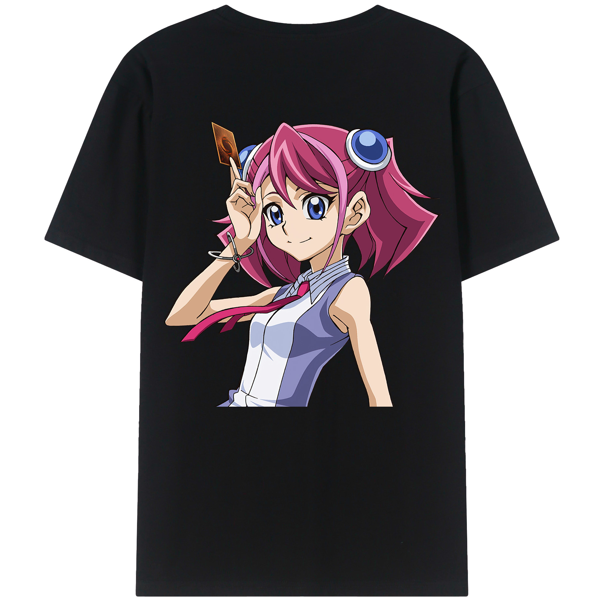 （画像用） 遊☆戯☆王 Yu-Gi-Oh! 綿100％ メンズ半袖Tシャツ（バックプリント） 通気性