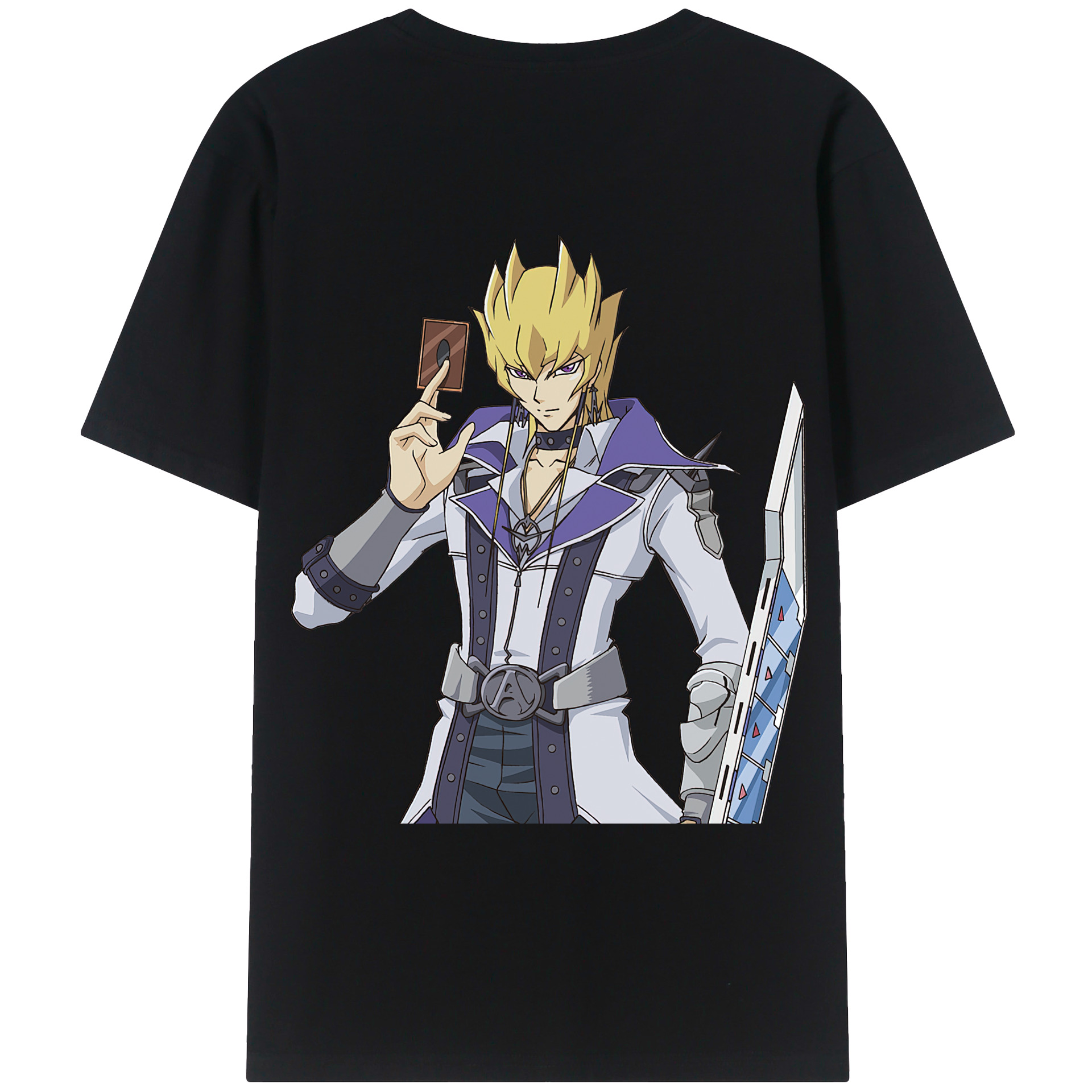 （画像用） 遊☆戯☆王 Yu-Gi-Oh! 綿100％ メンズ半袖Tシャツ（バックプリント） 通気性