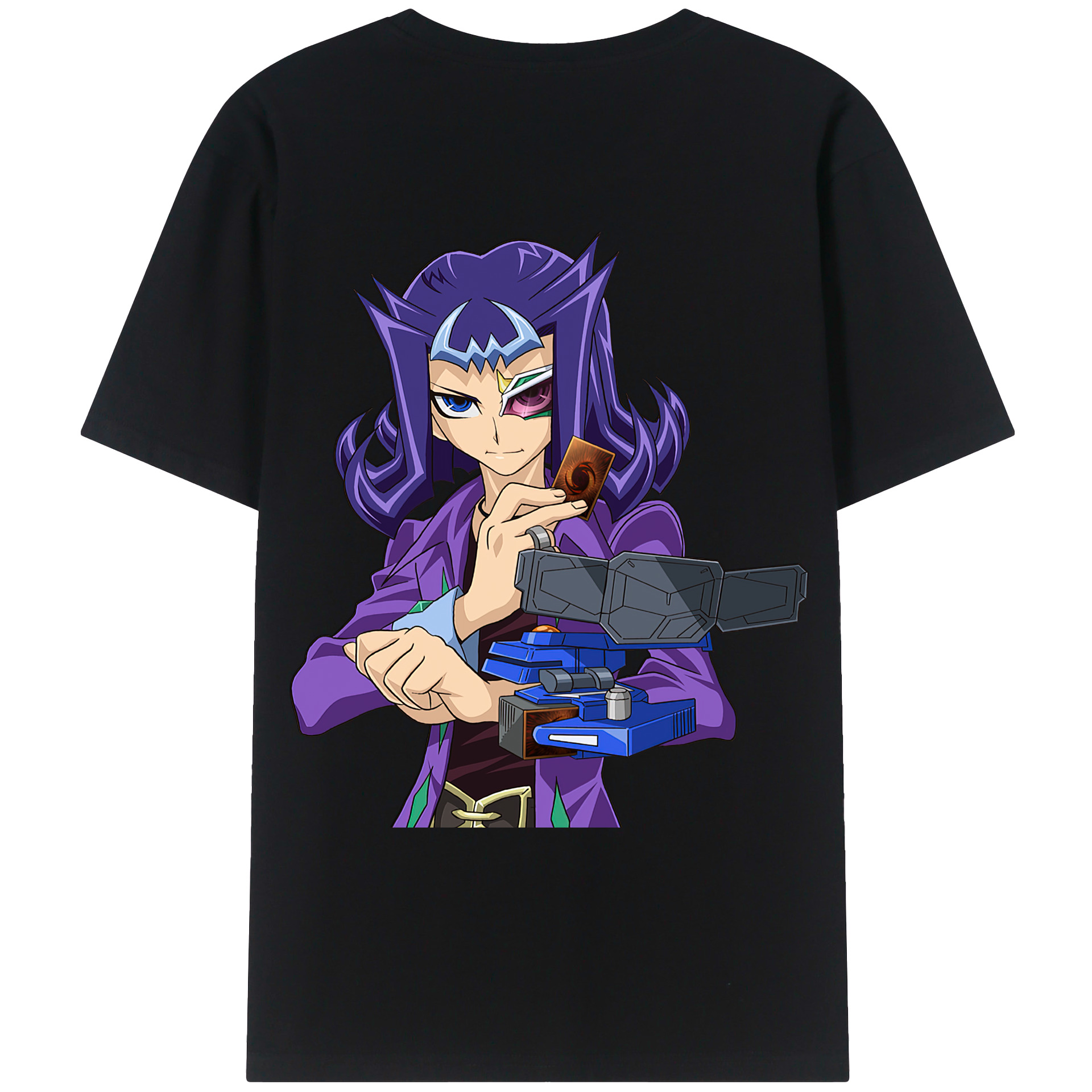（画像用） 遊☆戯☆王 Yu-Gi-Oh! 綿100％ メンズ半袖Tシャツ（バックプリント） 通気性