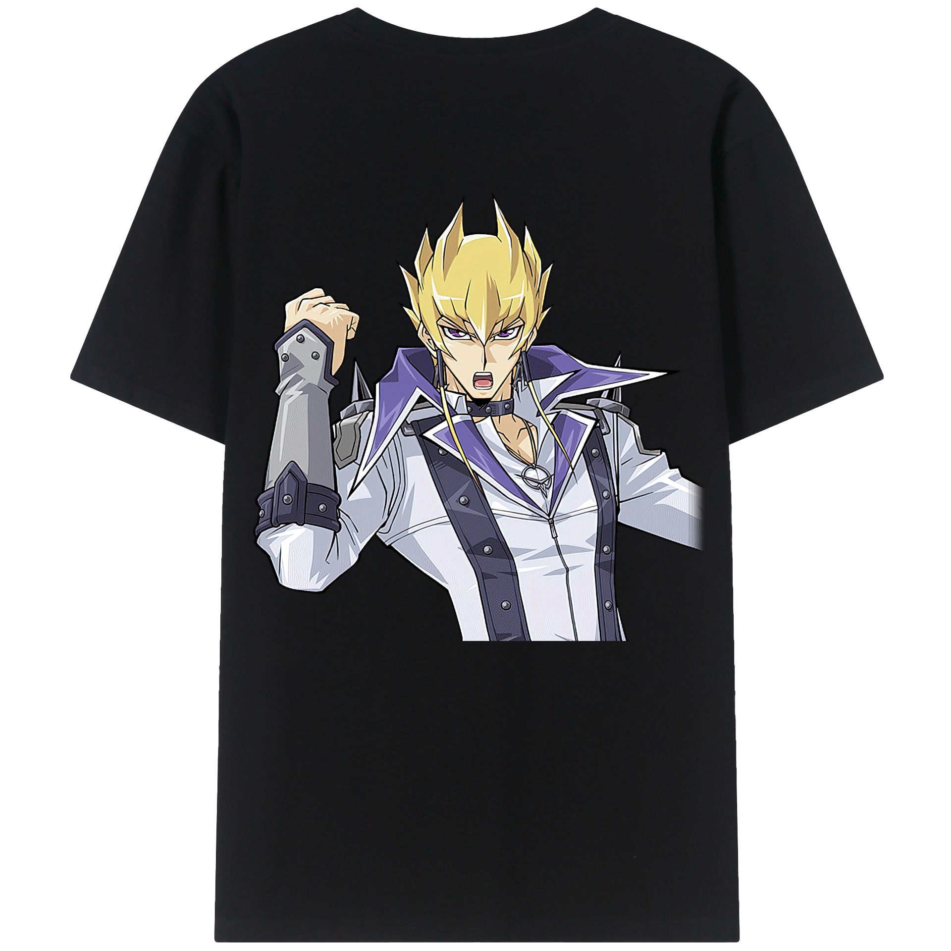 （画像用） 遊☆戯☆王 Yu-Gi-Oh! 綿100％ メンズ半袖Tシャツ（バックプリント） 通気性