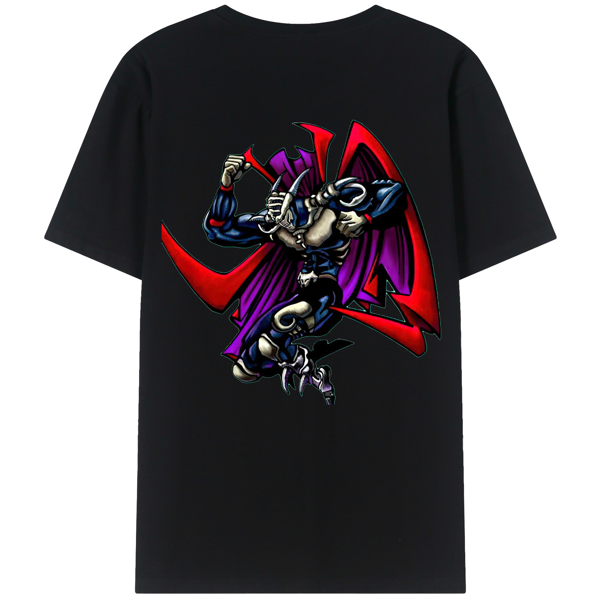 （画像用） 遊☆戯☆王 Yu-Gi-Oh! 綿100％ メンズ半袖Tシャツ（バックプリント） 通気性