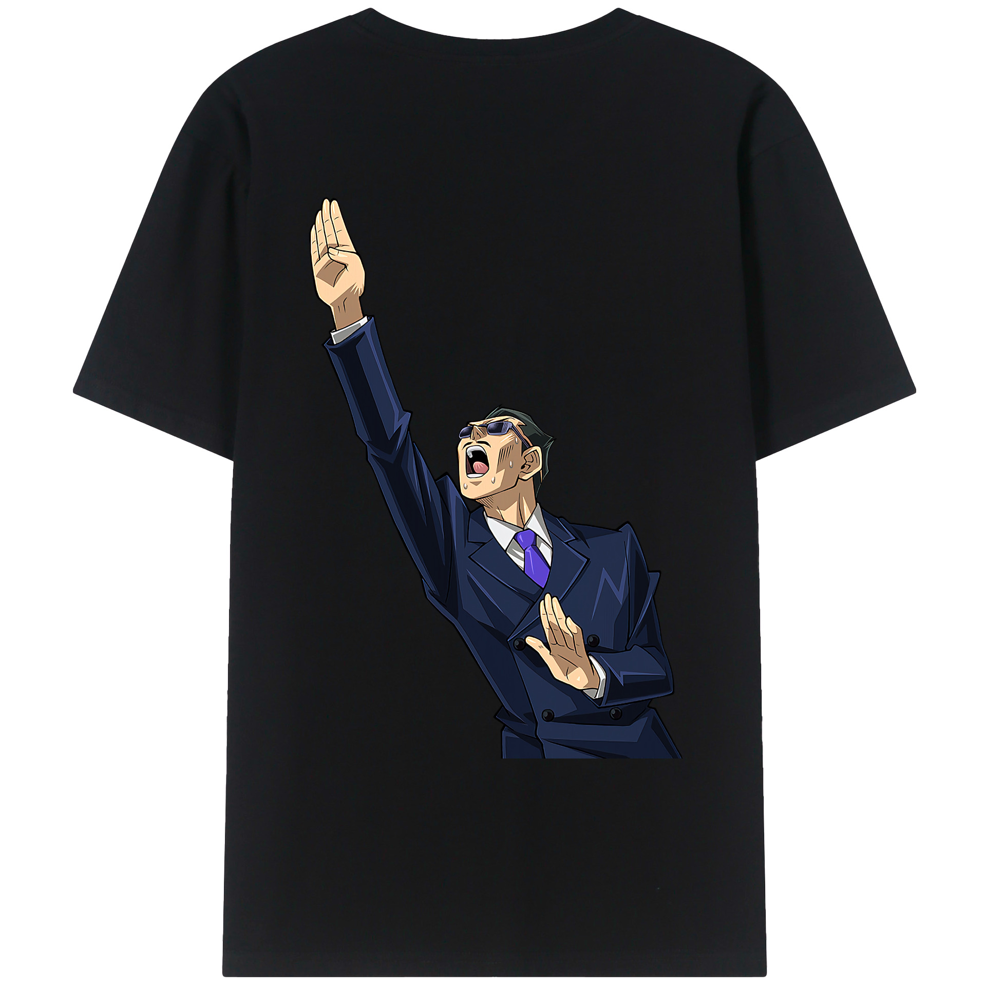 （画像用） 遊☆戯☆王 Yu-Gi-Oh! 綿100％ メンズ半袖Tシャツ（バックプリント） 通気性