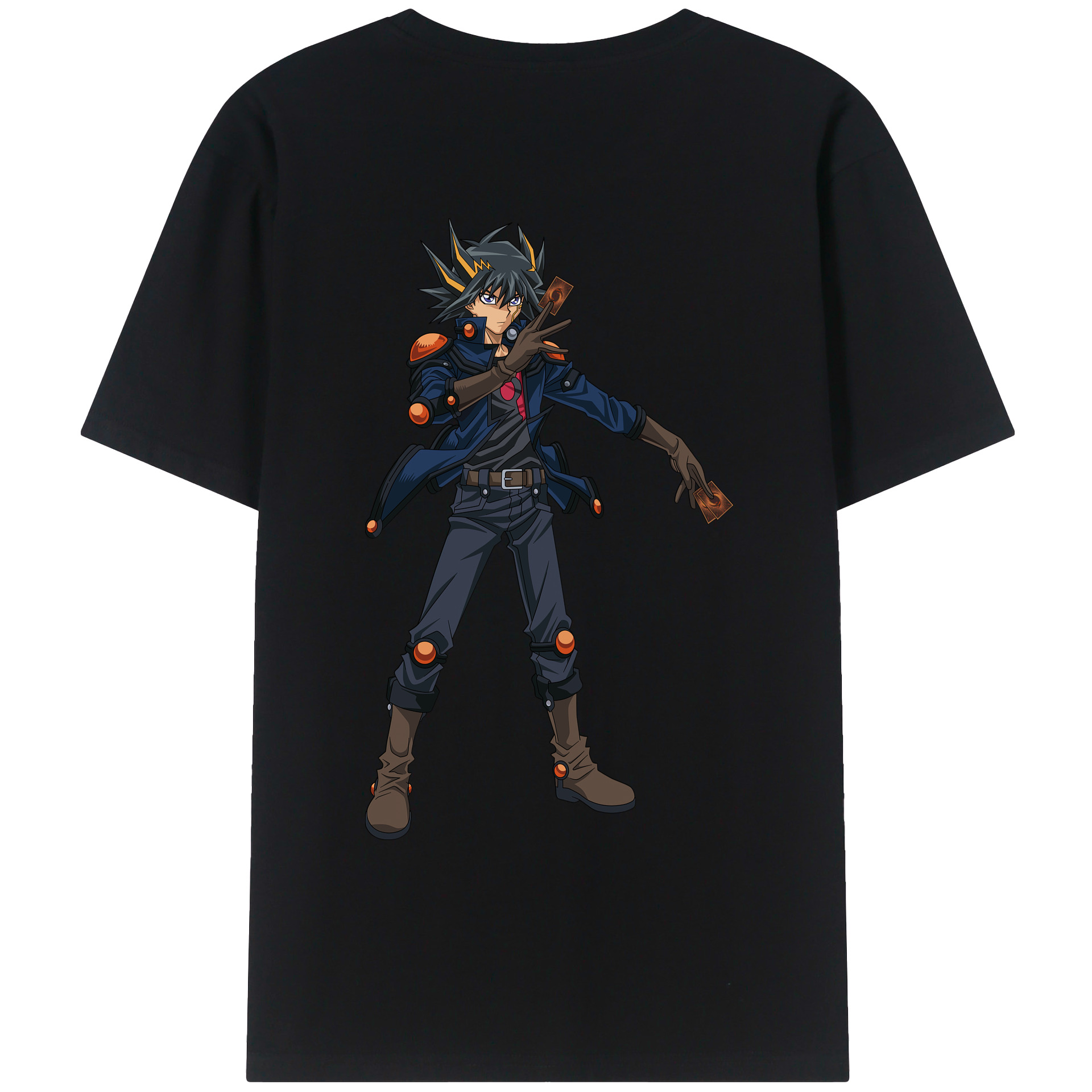 （画像用） 遊☆戯☆王 Yu-Gi-Oh! 綿100％ メンズ半袖Tシャツ（バックプリント） 通気性