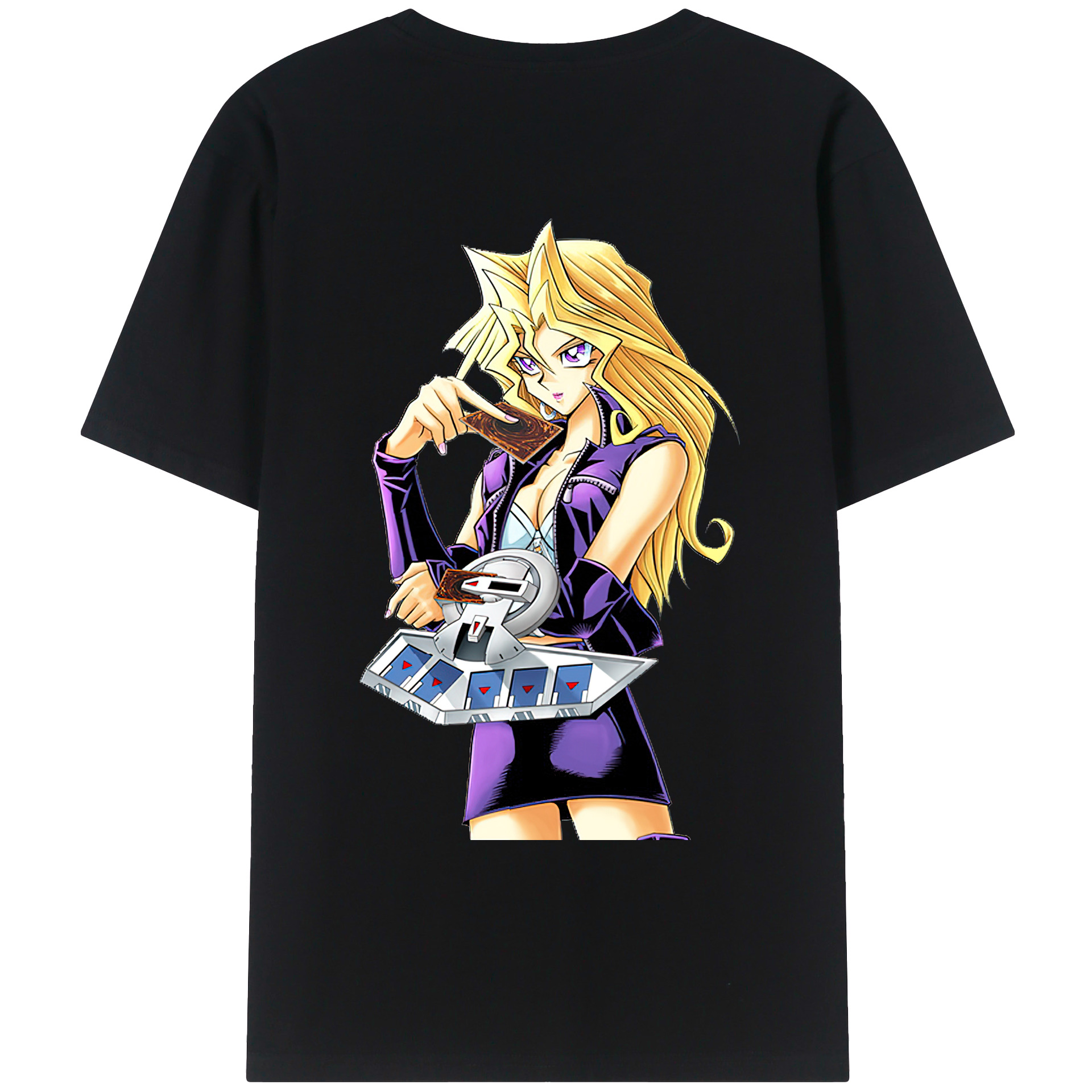 （画像用） 遊☆戯☆王 Yu-Gi-Oh! 綿100％ メンズ半袖Tシャツ（バックプリント） 通気性