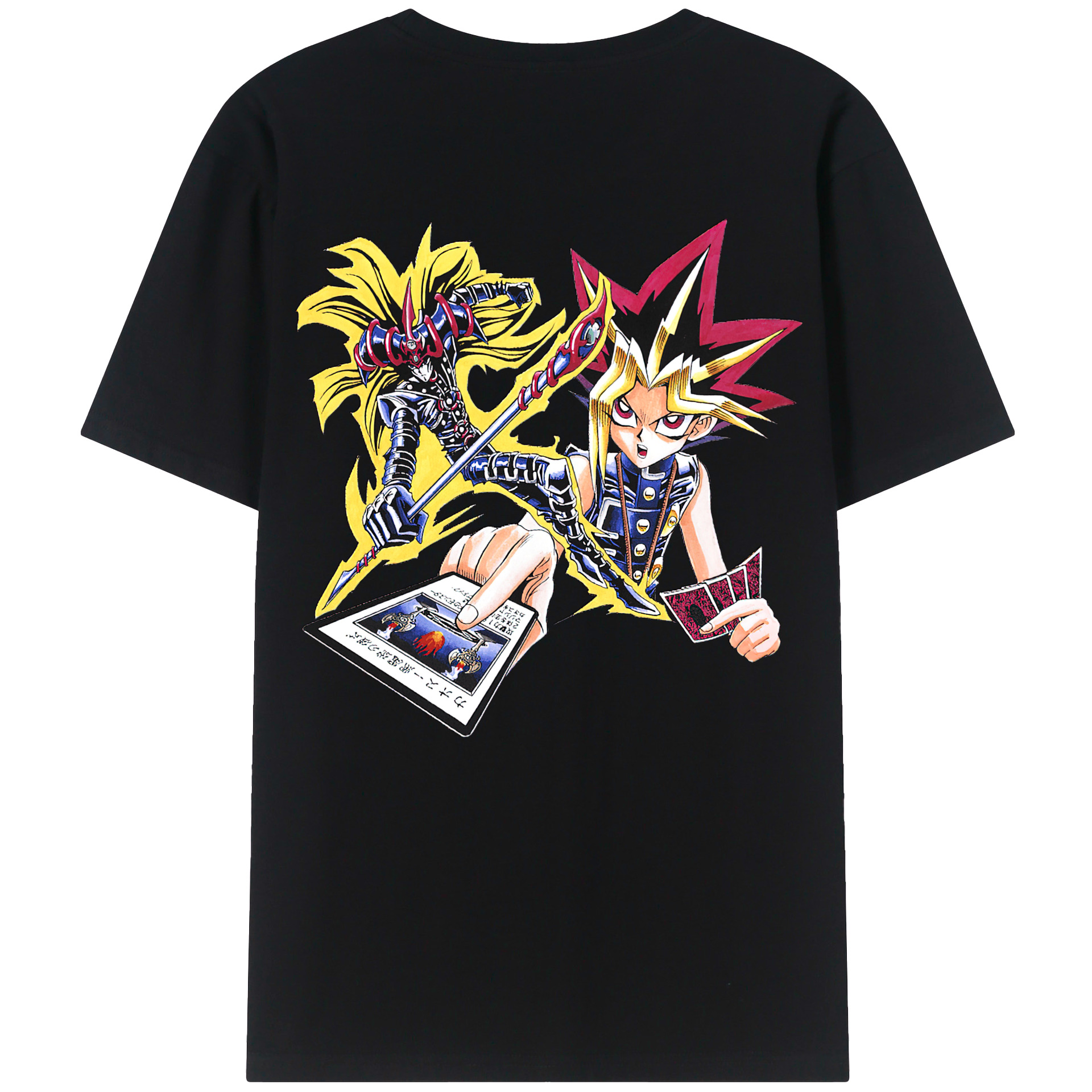 （画像用） 遊☆戯☆王 Yu-Gi-Oh! 綿100％ メンズ半袖Tシャツ（バックプリント） 通気性