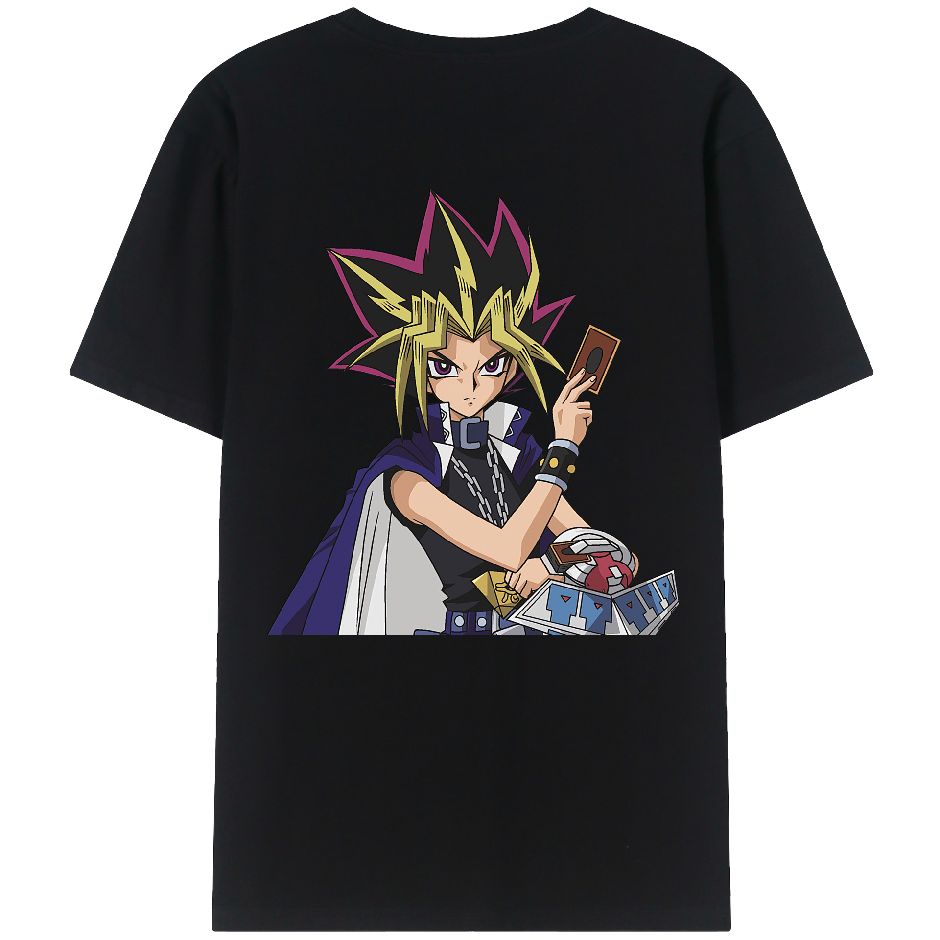 （画像用） 遊☆戯☆王 Yu-Gi-Oh! 綿100％ メンズ半袖Tシャツ（バックプリント） 通気性
