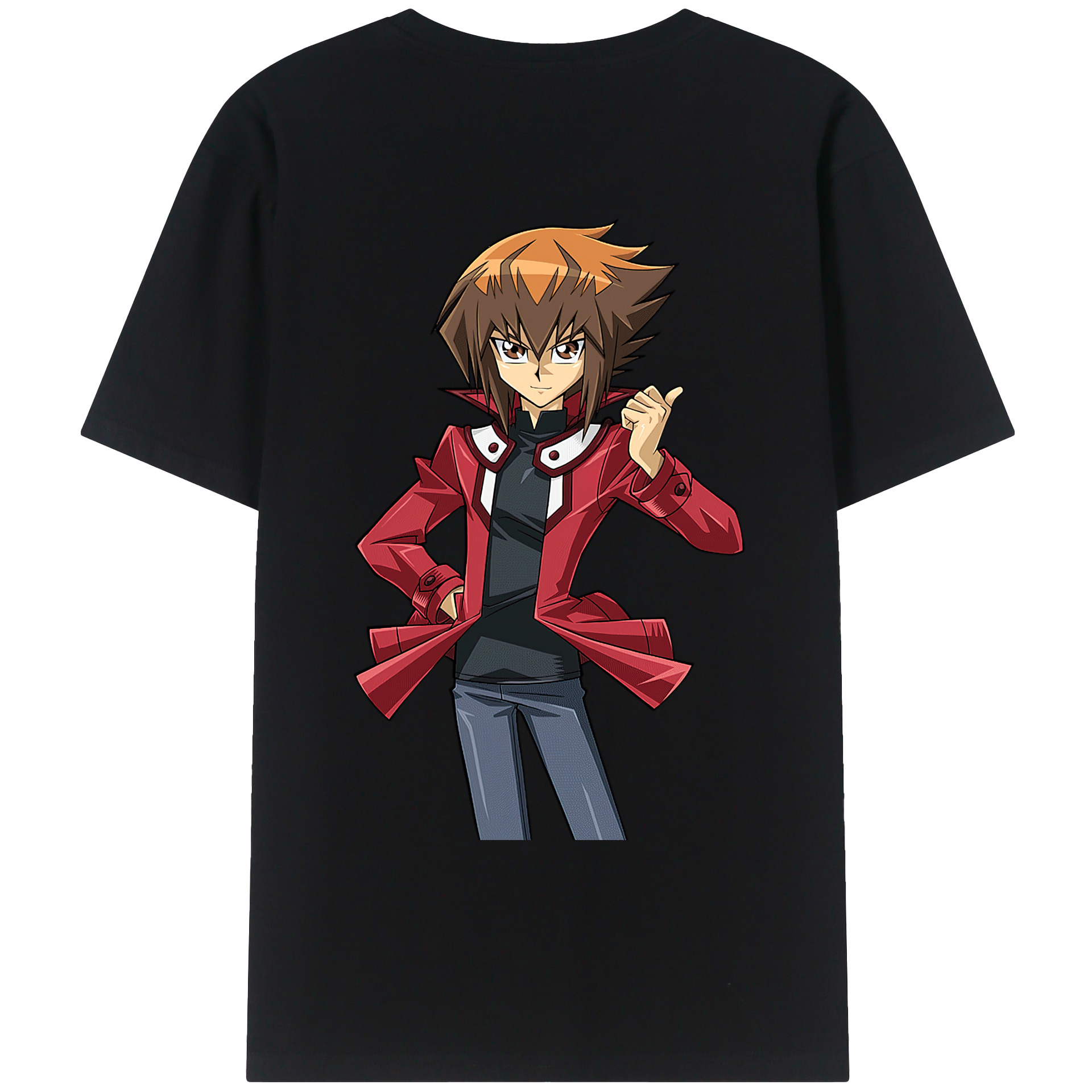 （画像用） 遊☆戯☆王 Yu-Gi-Oh! 綿100％ メンズ半袖Tシャツ（バックプリント） 通気性