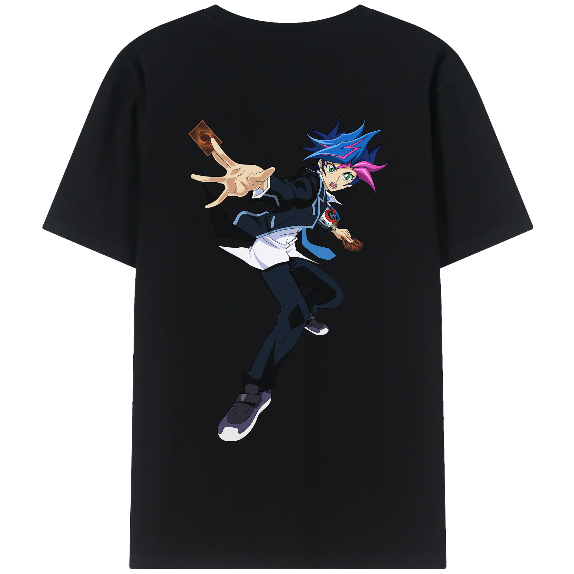 （画像用） 遊☆戯☆王 Yu-Gi-Oh! 綿100％ メンズ半袖Tシャツ（バックプリント） 通気性