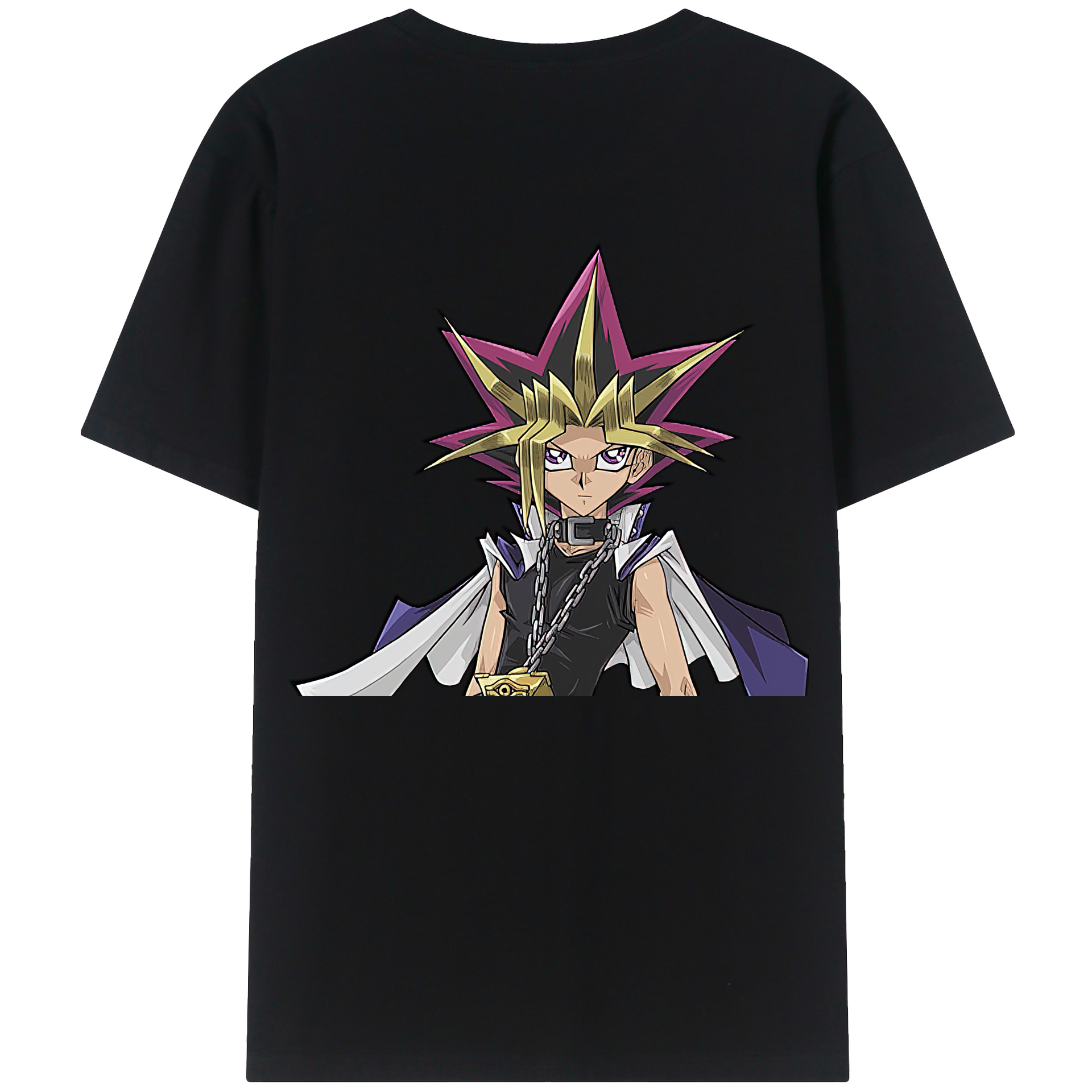 （画像用） 遊☆戯☆王 Yu-Gi-Oh! 綿100％ メンズ半袖Tシャツ（バックプリント） 通気性