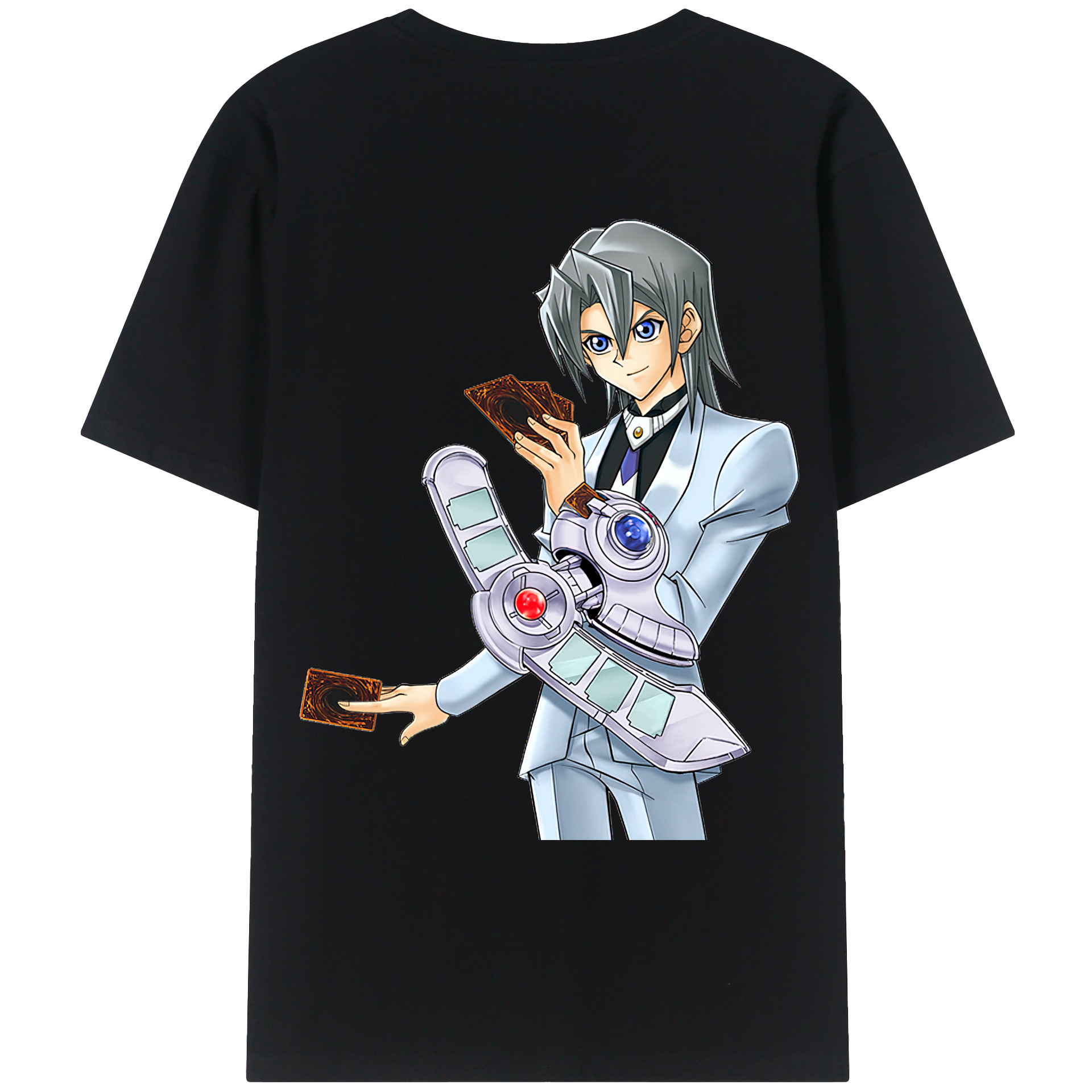 （画像用） 遊☆戯☆王 Yu-Gi-Oh! 綿100％ メンズ半袖Tシャツ（バックプリント） 通気性