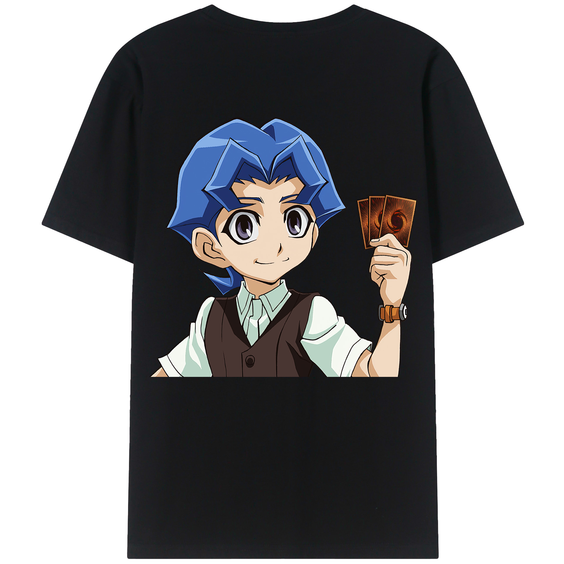 （画像用） 遊☆戯☆王 Yu-Gi-Oh! 綿100％ メンズ半袖Tシャツ（バックプリント） 通気性