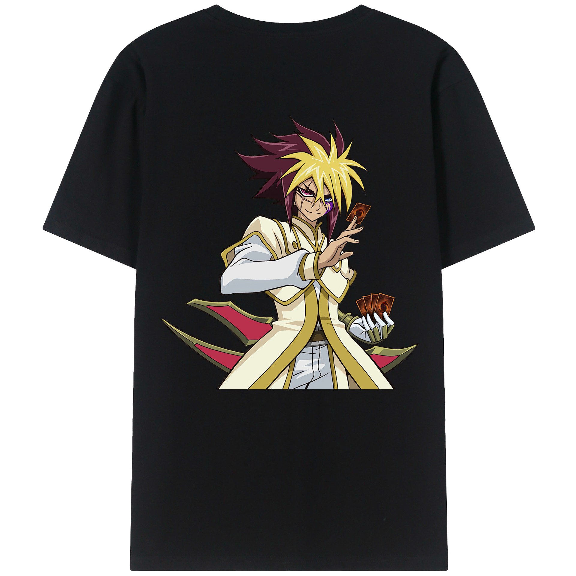 （画像用） 遊☆戯☆王 Yu-Gi-Oh! 綿100％ メンズ半袖Tシャツ（バックプリント） 通気性