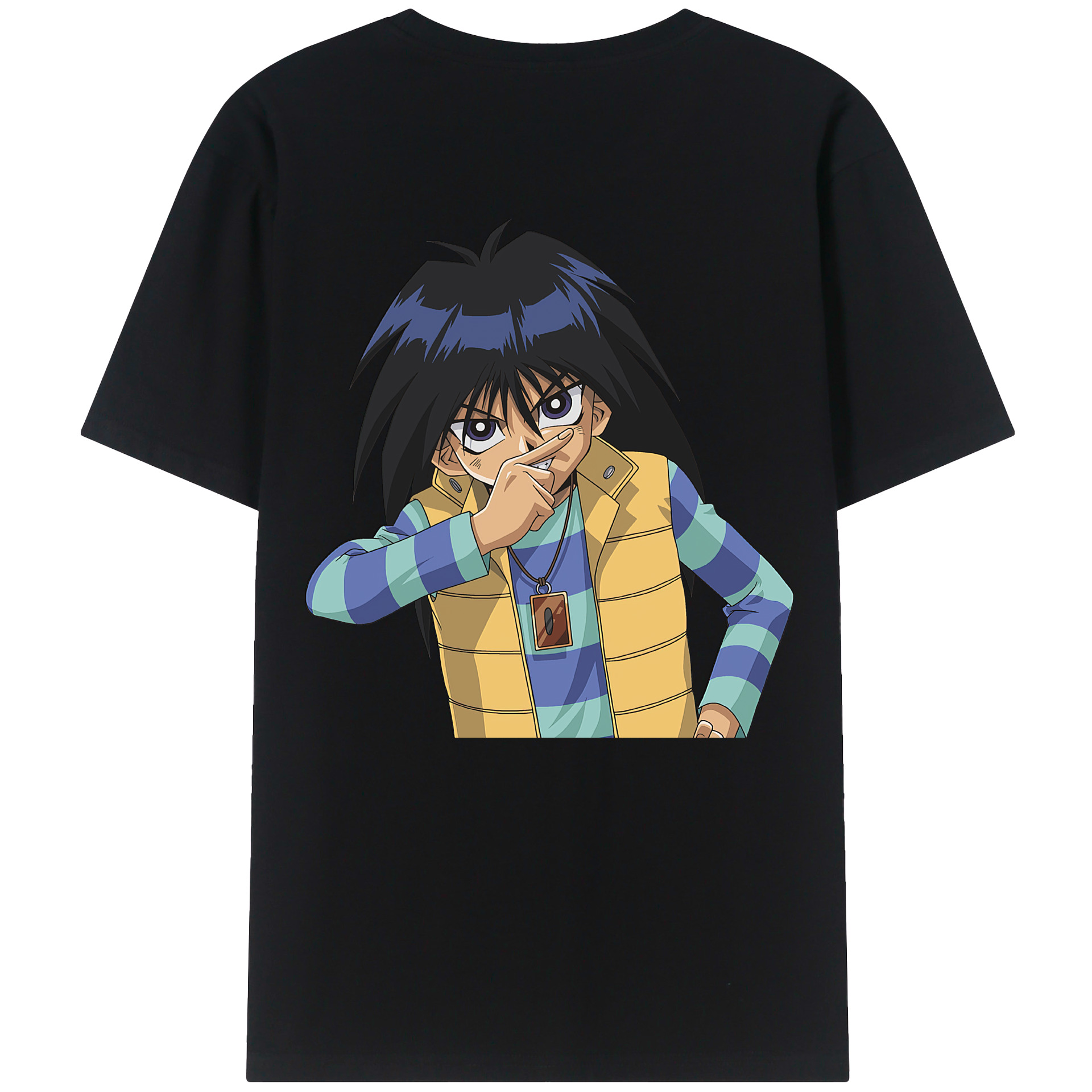 （画像用） 遊☆戯☆王 Yu-Gi-Oh! 綿100％ メンズ半袖Tシャツ（バックプリント） 通気性