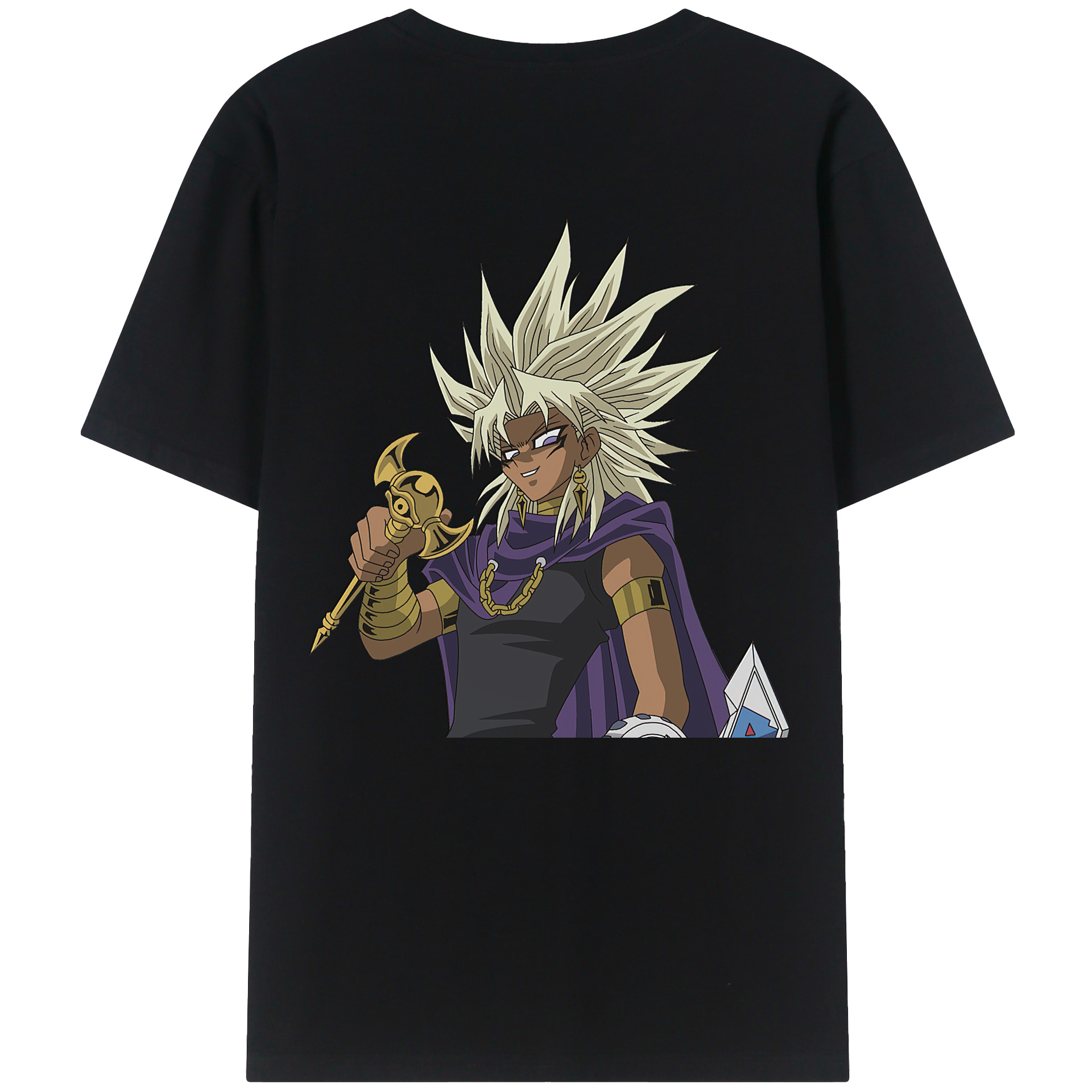 （画像用） 遊☆戯☆王 Yu-Gi-Oh! 綿100％ メンズ半袖Tシャツ（バックプリント） 通気性