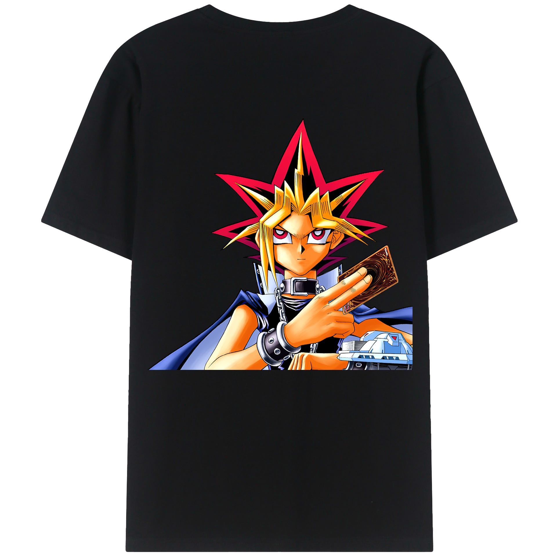 （画像用） 遊☆戯☆王 Yu-Gi-Oh! 綿100％ メンズ半袖Tシャツ（バックプリント） 通気性