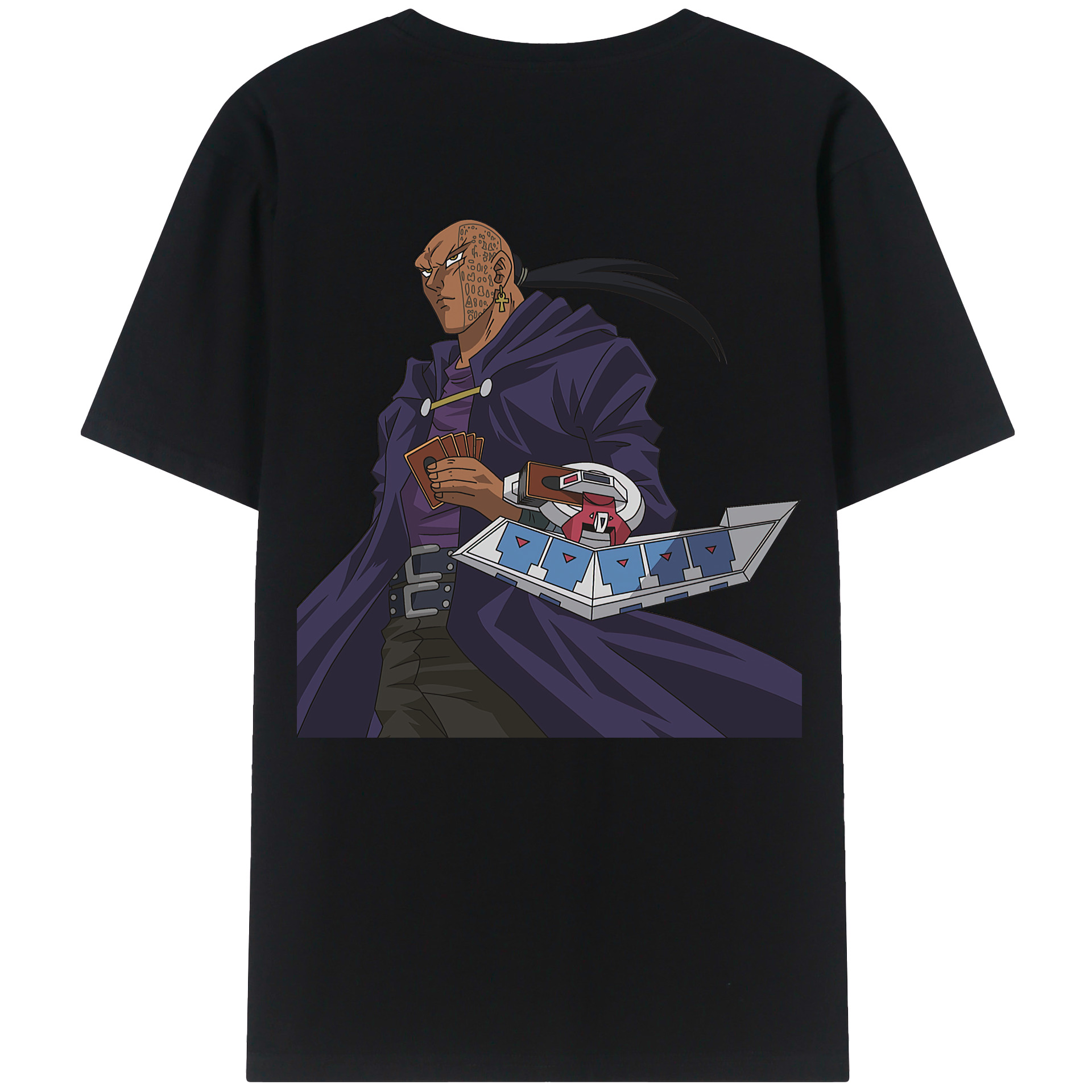 （画像用） 遊☆戯☆王 Yu-Gi-Oh! 綿100％ メンズ半袖Tシャツ（バックプリント） 通気性