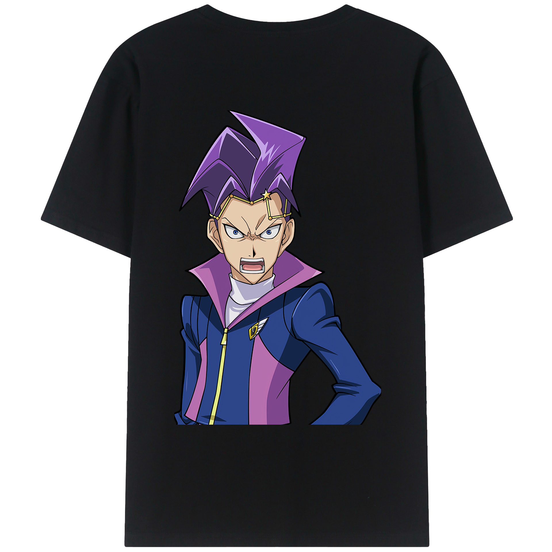 （画像用） 遊☆戯☆王 Yu-Gi-Oh! 綿100％ メンズ半袖Tシャツ（バックプリント） 通気性