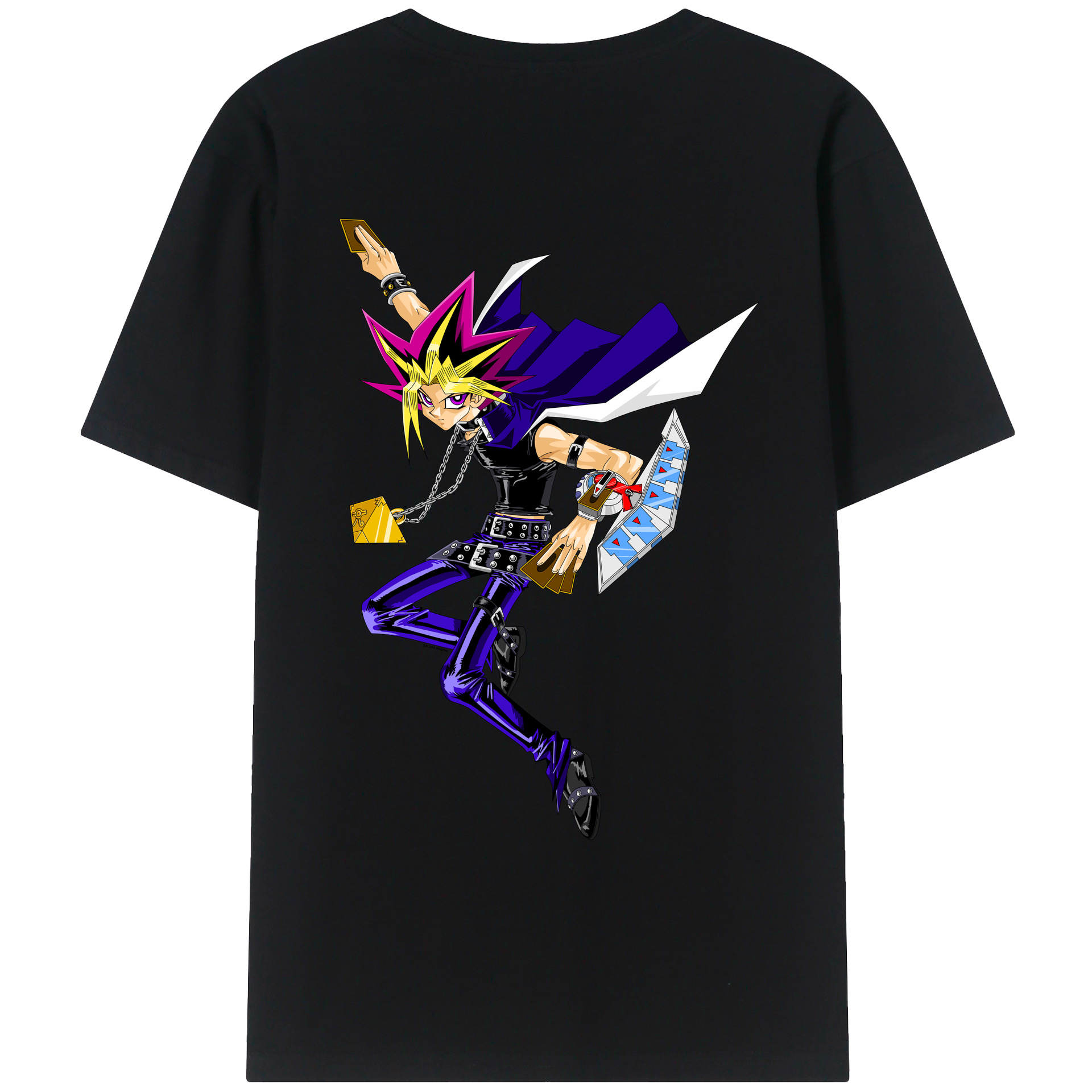 （画像用） 遊☆戯☆王 Yu-Gi-Oh! 綿100％ メンズ半袖Tシャツ（バックプリント） 通気性
