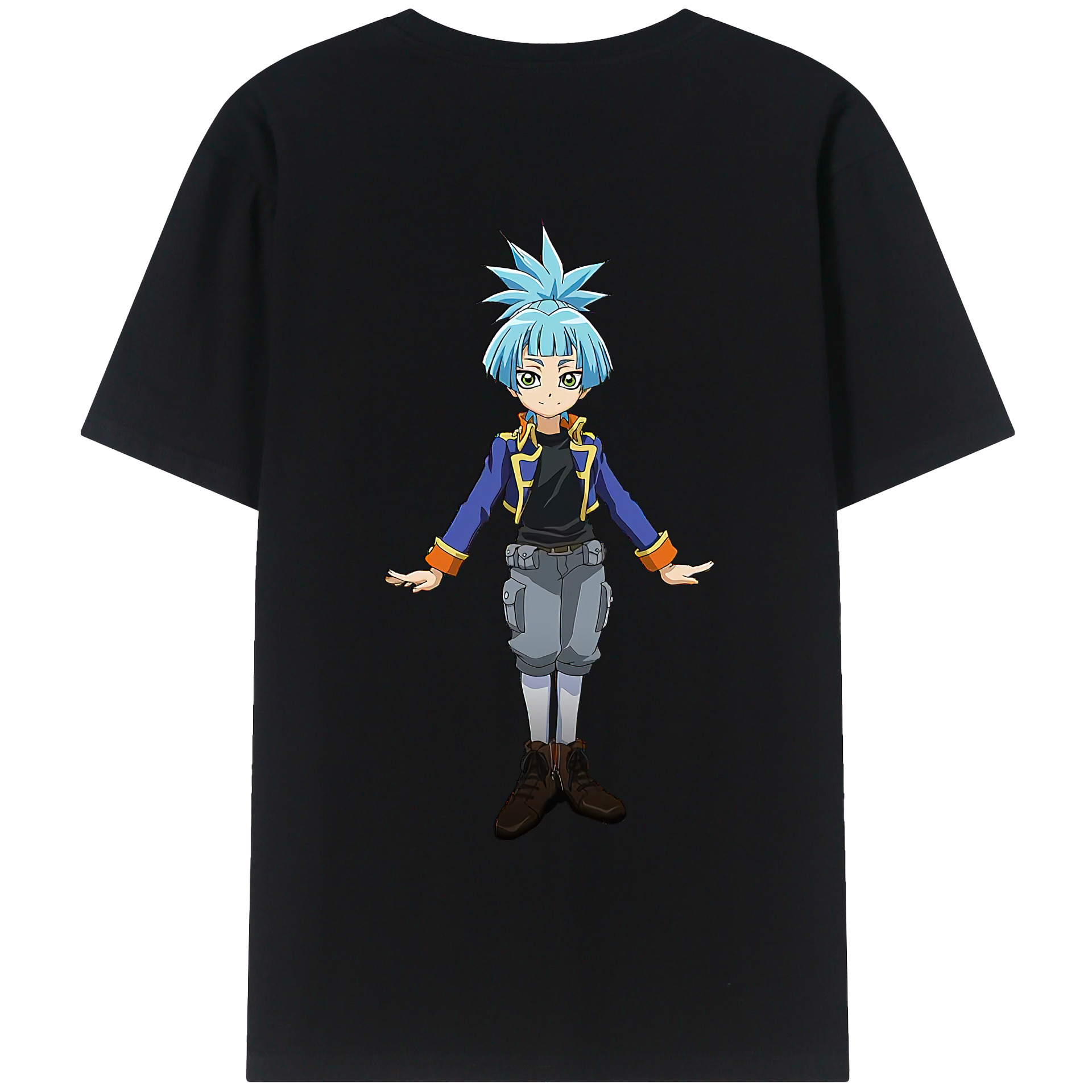 （画像用） 遊☆戯☆王 Yu-Gi-Oh! 綿100％ メンズ半袖Tシャツ（バックプリント） 通気性