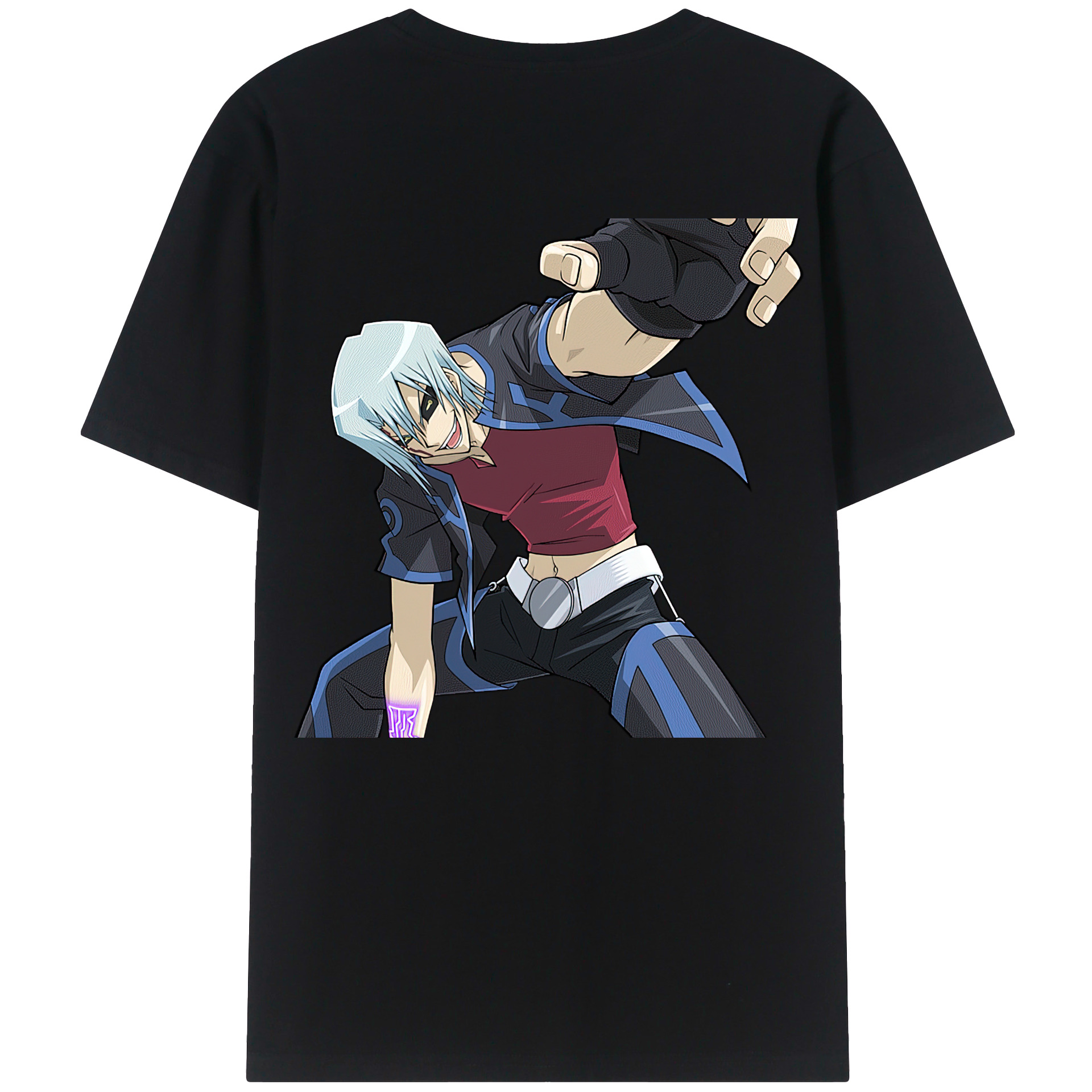 （画像用） 遊☆戯☆王 Yu-Gi-Oh! 綿100％ メンズ半袖Tシャツ（バックプリント） 通気性