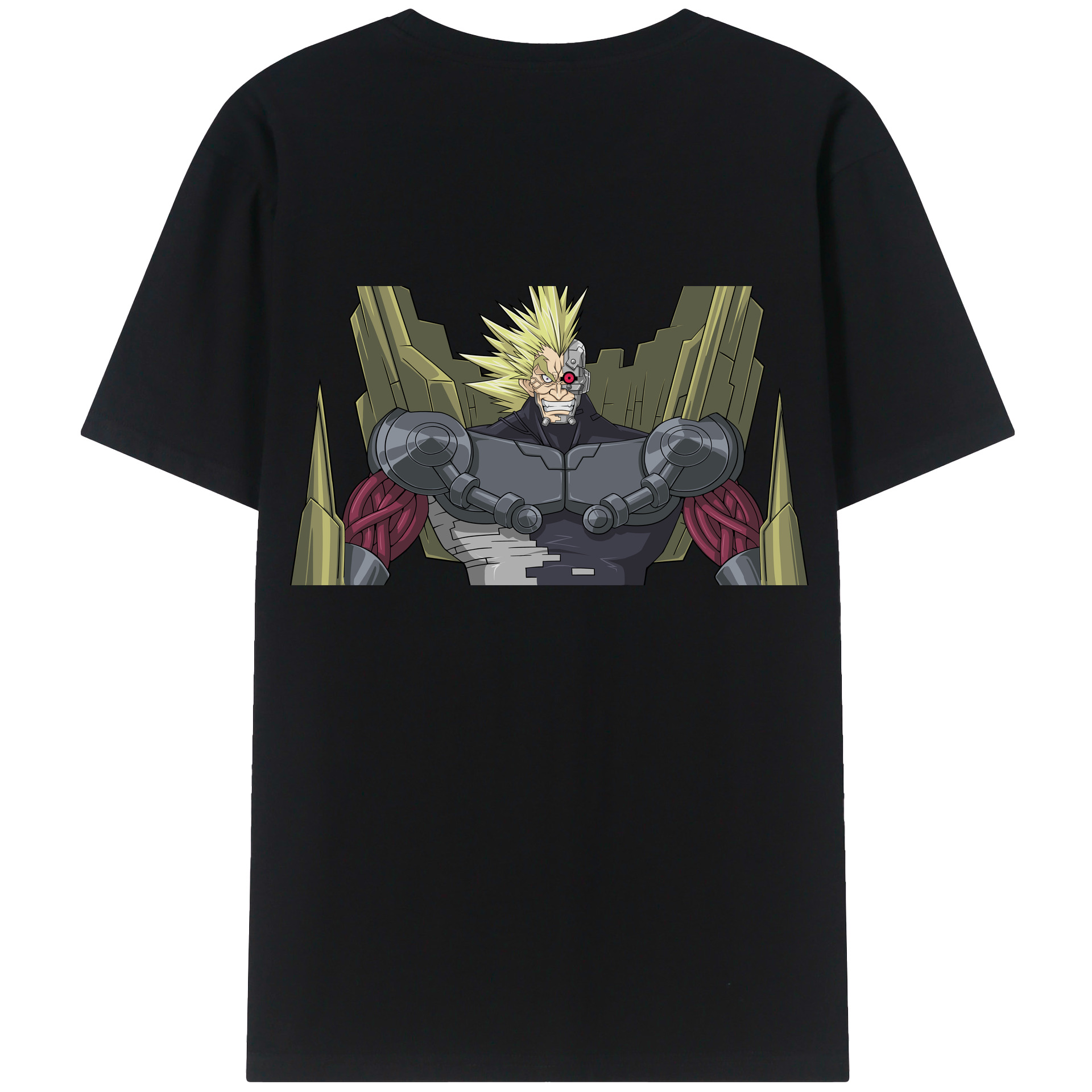 （画像用） 遊☆戯☆王 Yu-Gi-Oh! 綿100％ メンズ半袖Tシャツ（バックプリント） 通気性