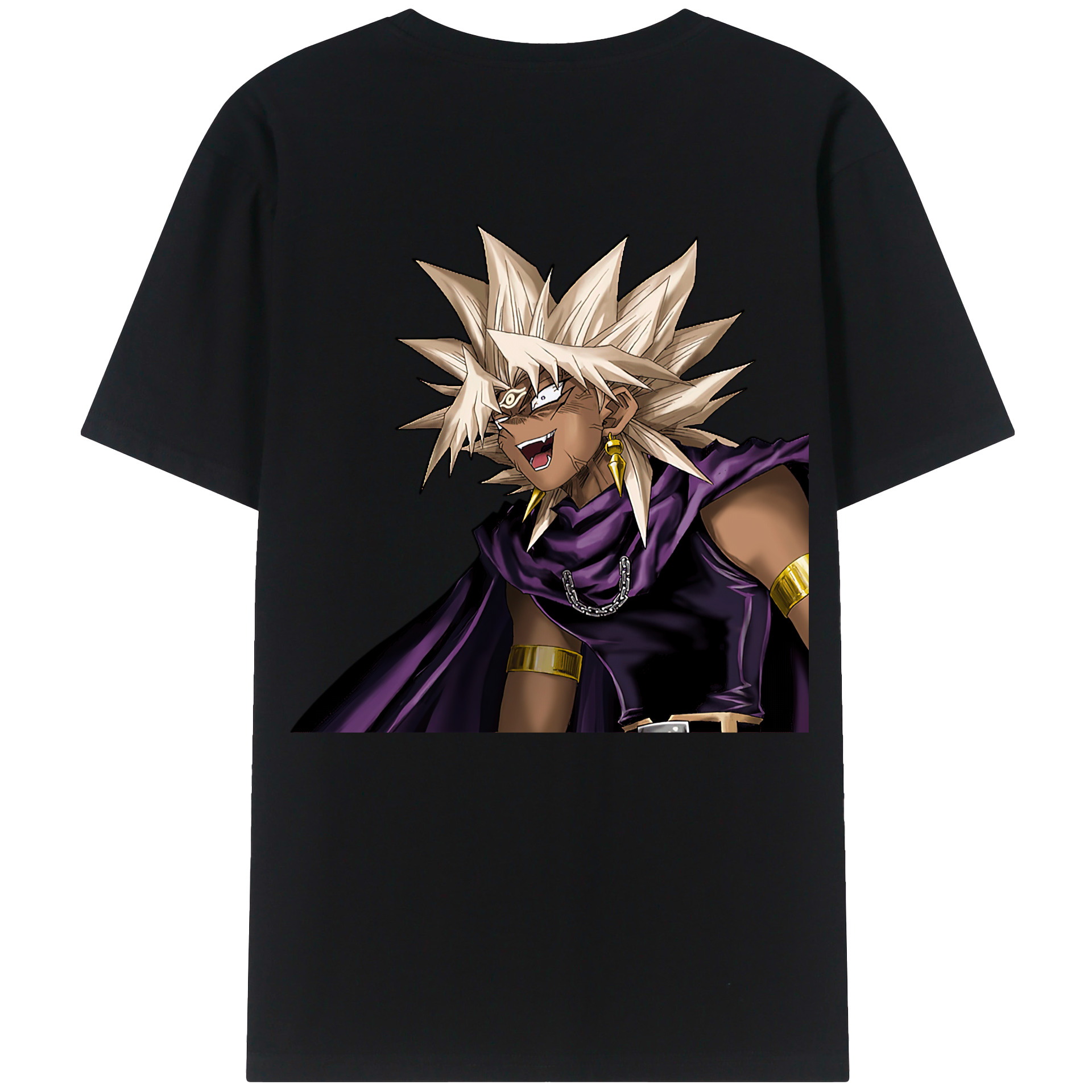 （画像用） 遊☆戯☆王 Yu-Gi-Oh! 綿100％ メンズ半袖Tシャツ（バックプリント） 通気性
